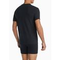 nike underwear shirt met ronde hals in elastische kwaliteit (set van 2) zwart