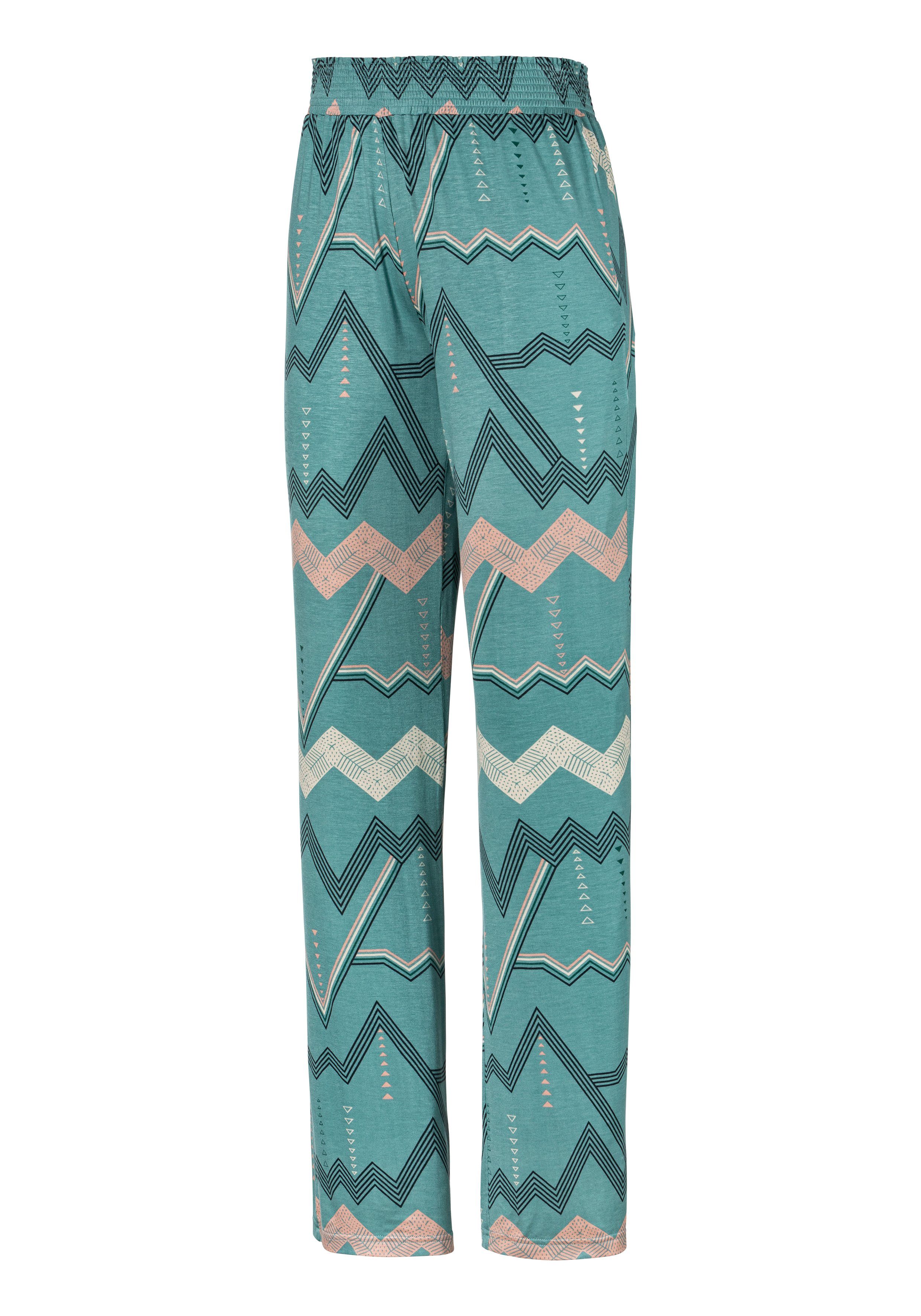 Lascana Pyjamabroek met grafisch zigzagmotief