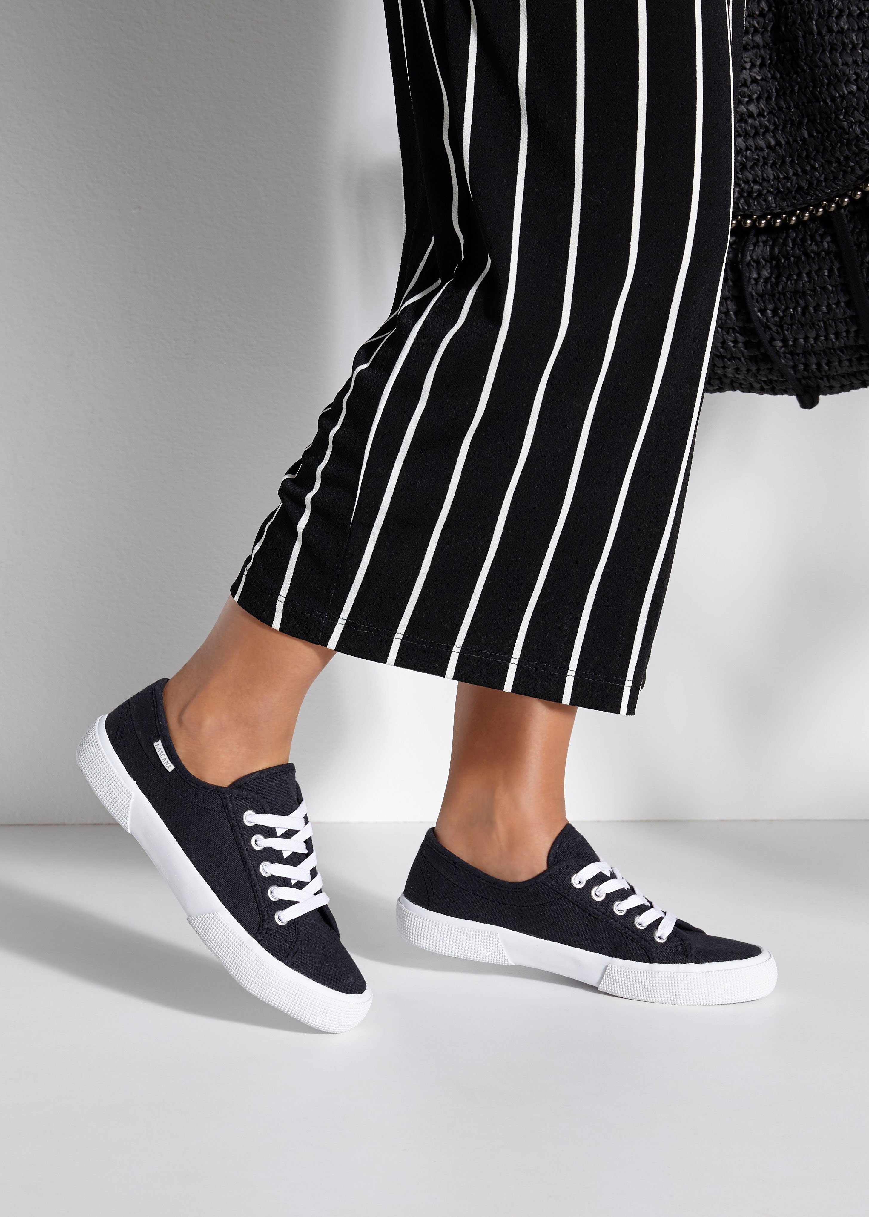 Lascana Sneakers van textiel, veterschoen, vrijetijdsschoen