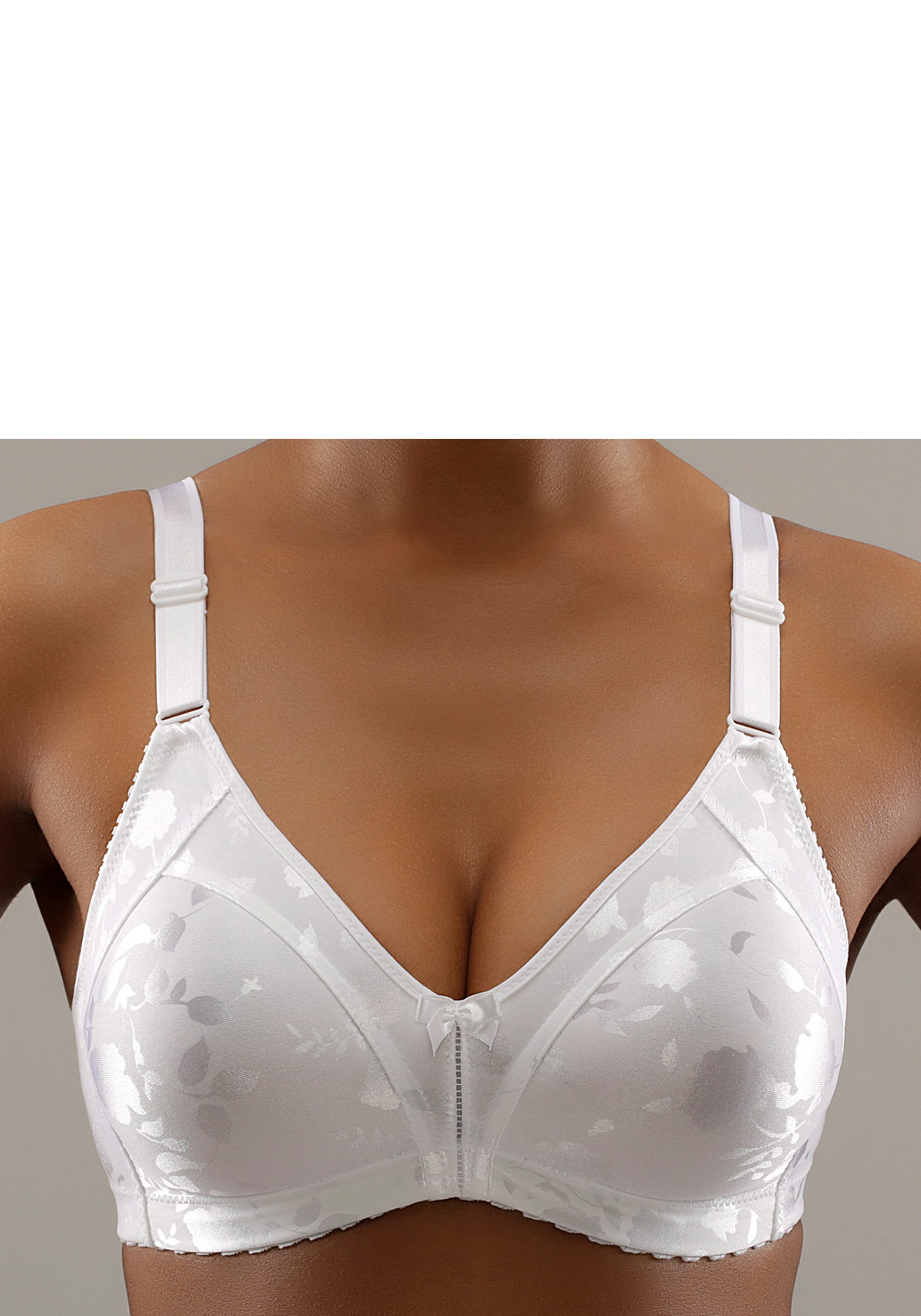 Naturana Minimizer-bh Minimizer Shaping-effect, brede bandjes, vrouwelijk, beugelloos, satijn, bloemenpatroon (1-delig)