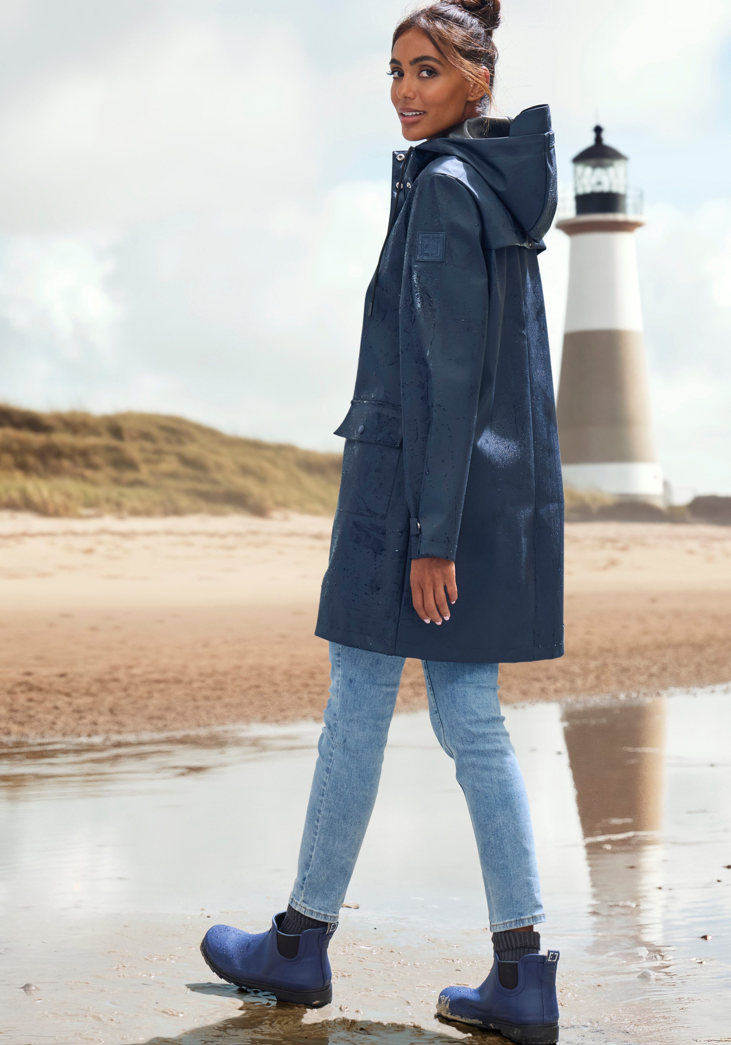 Elbsand Regenjack Mesh-inzetstuk onder de rugpas voor voldoende ventilatie