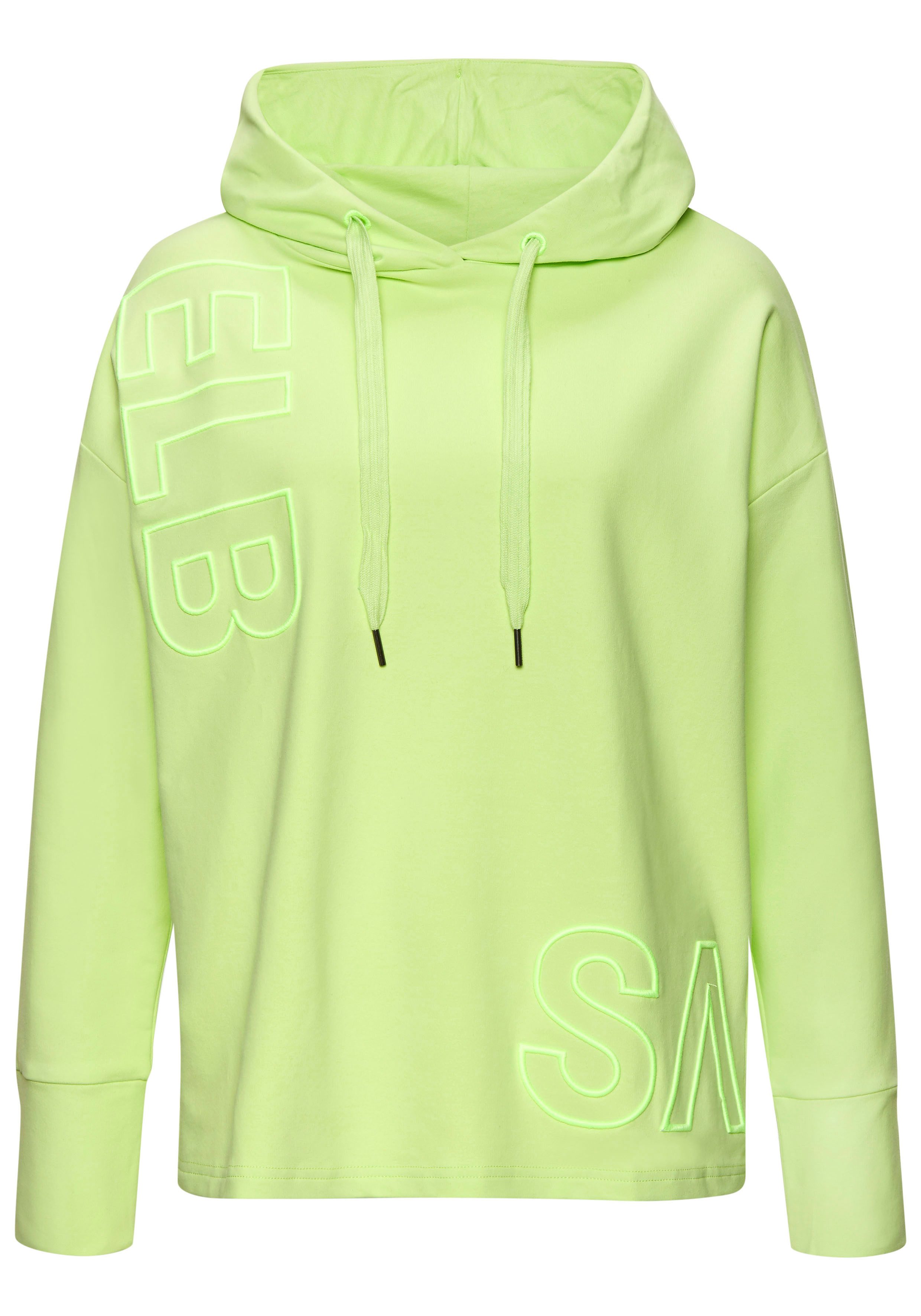 Elbsand Hoodie ELGIN met logo-borduurwerk, losse hoodie van elastische katoen