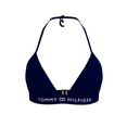 tommy hilfiger swimwear triangel-bikinitop met logoband blauw
