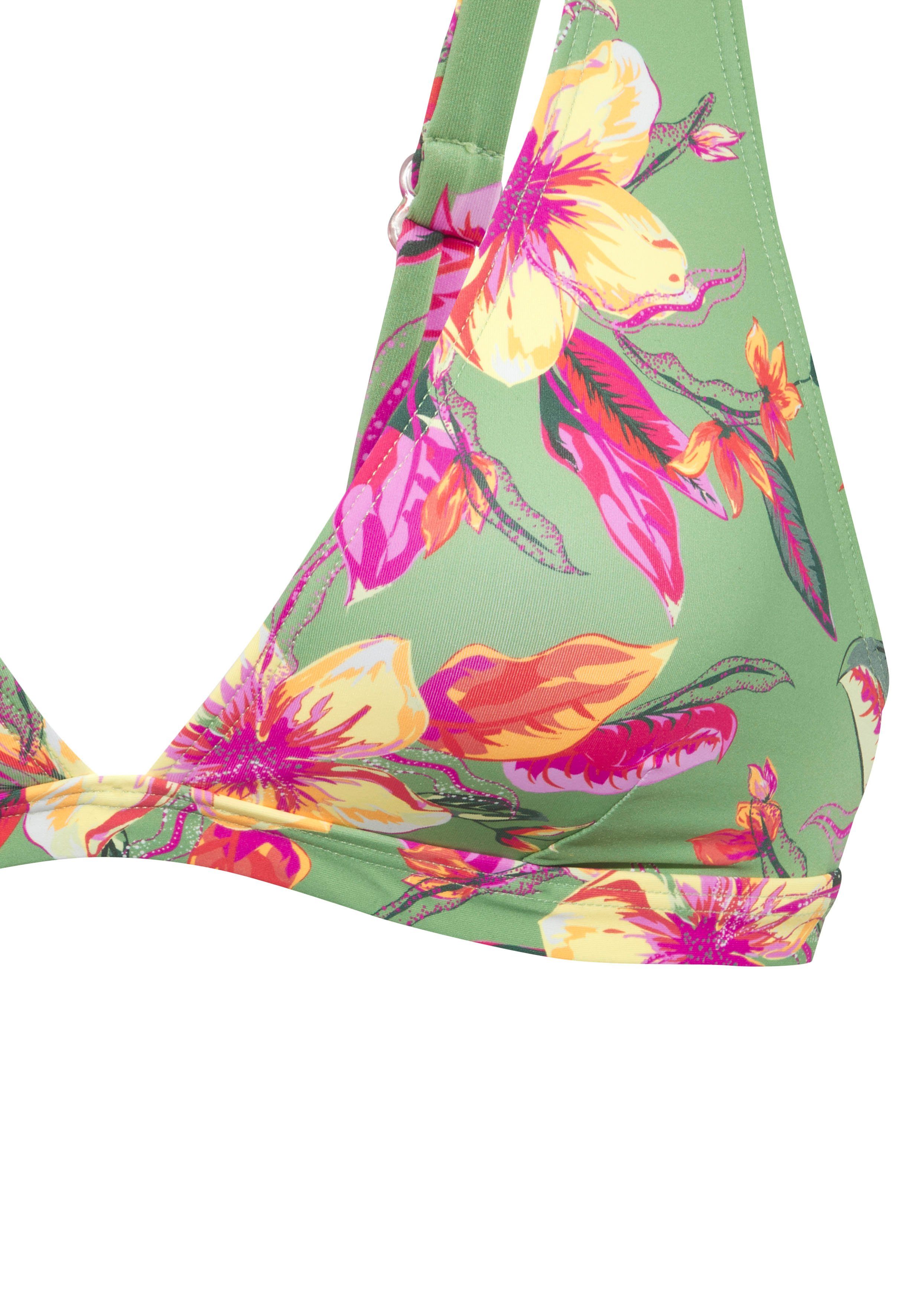 Lascana Triangel-bikinitop MALIA met tropische print