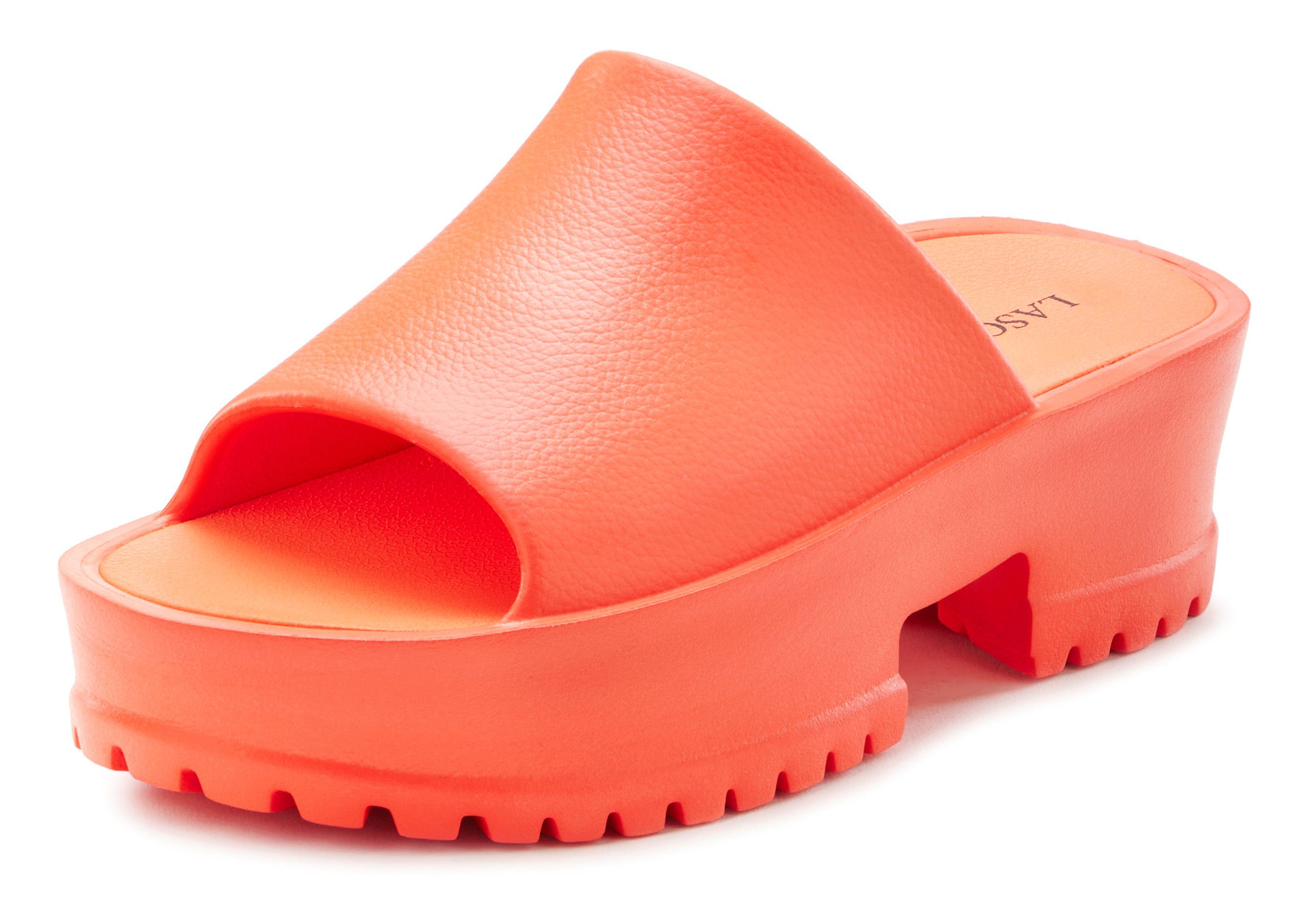 Lascana Slippers Mule, sandaal, open schoen met plateausool