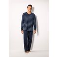 schiesser pyjama in streep-look blauw