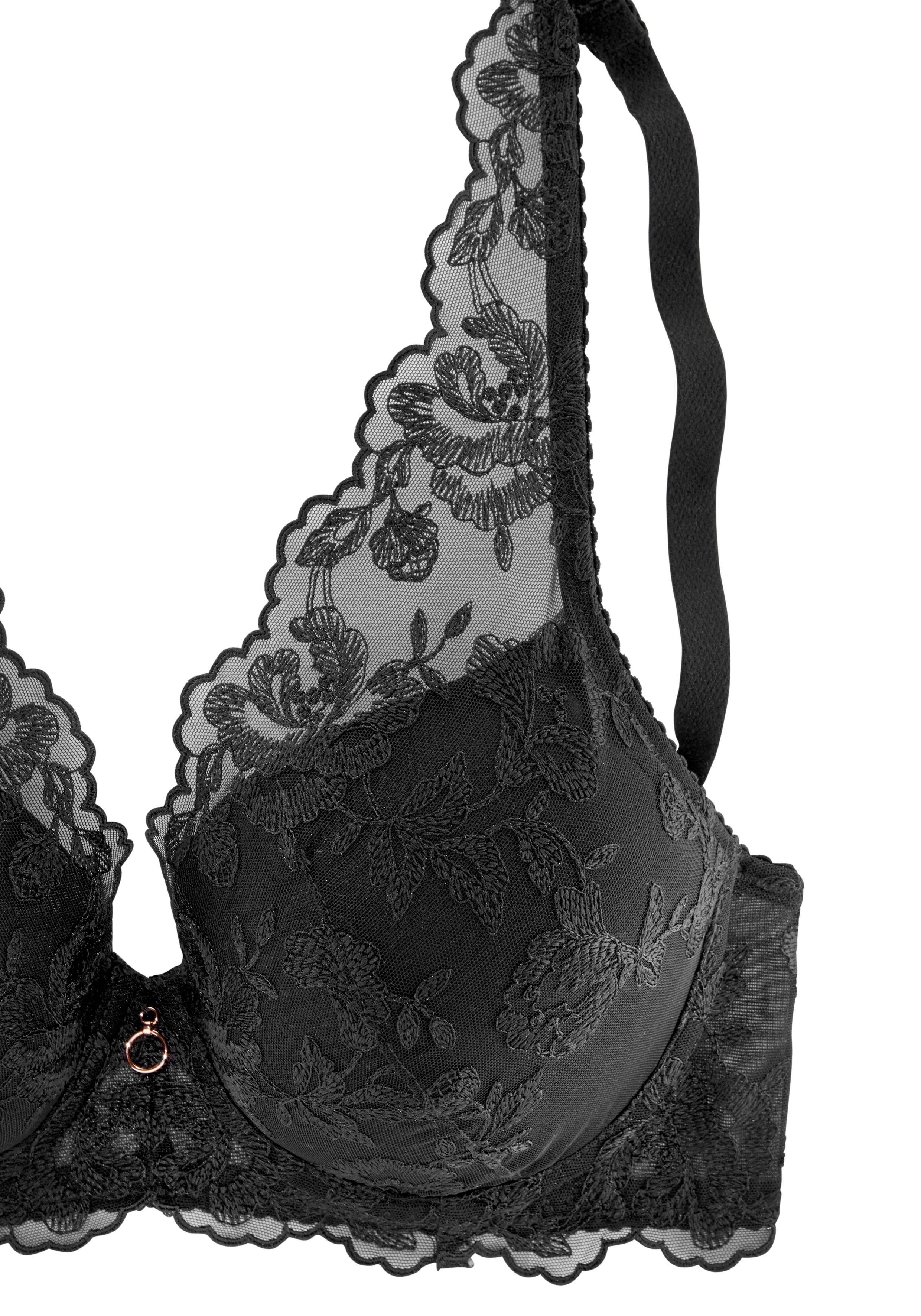 Lascana Push-up-bh Mia met beugel in high-apex belijning, sexy dessous