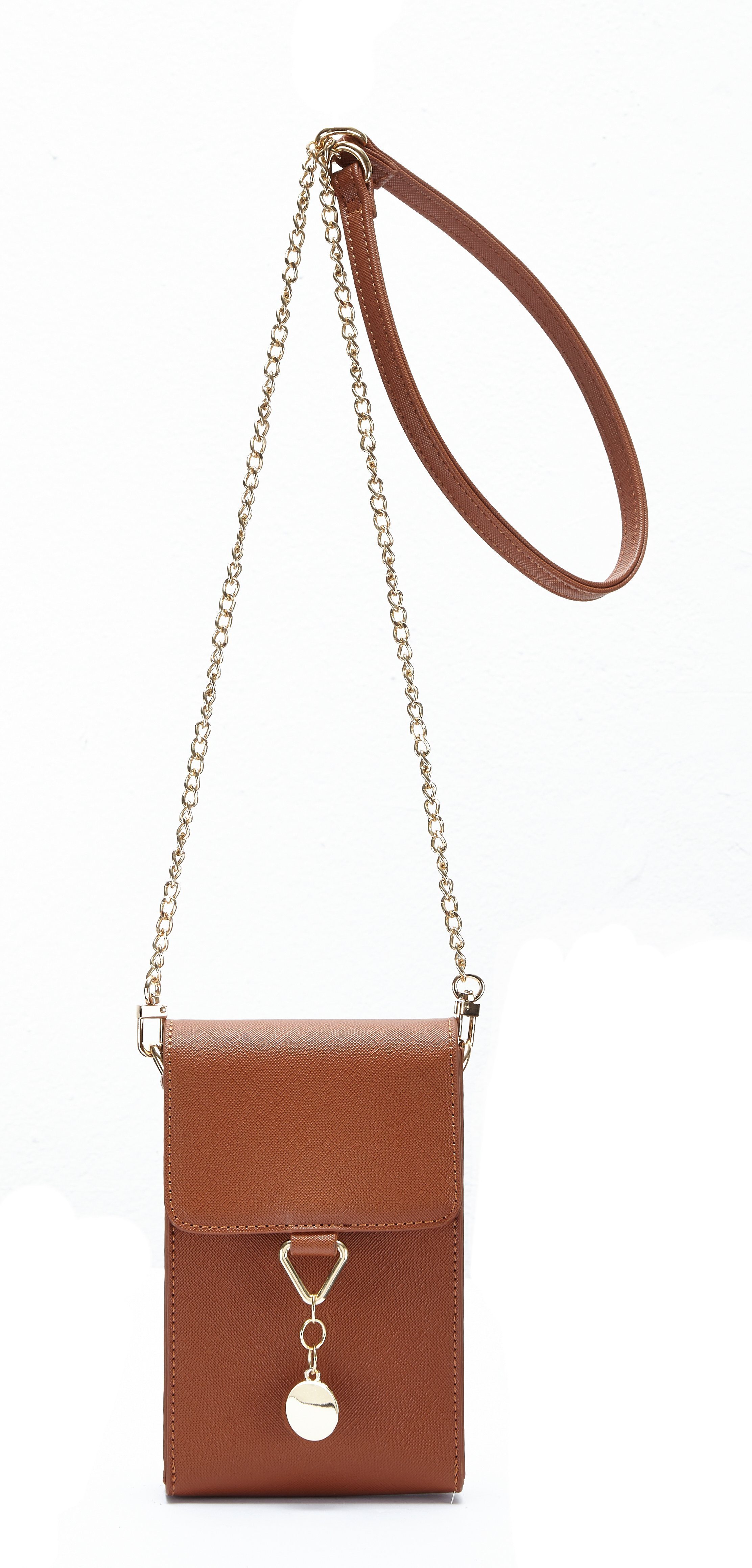 Lascana Schoudertas Hangtag & kettingdetails, minibag, telefoontas, cross-body, VEGAN