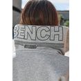bench. sweater met een opstaande kraag en logoprint grijs