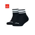 puma korte sokken clyde junior met gestreepte boorden (2 paar) zwart