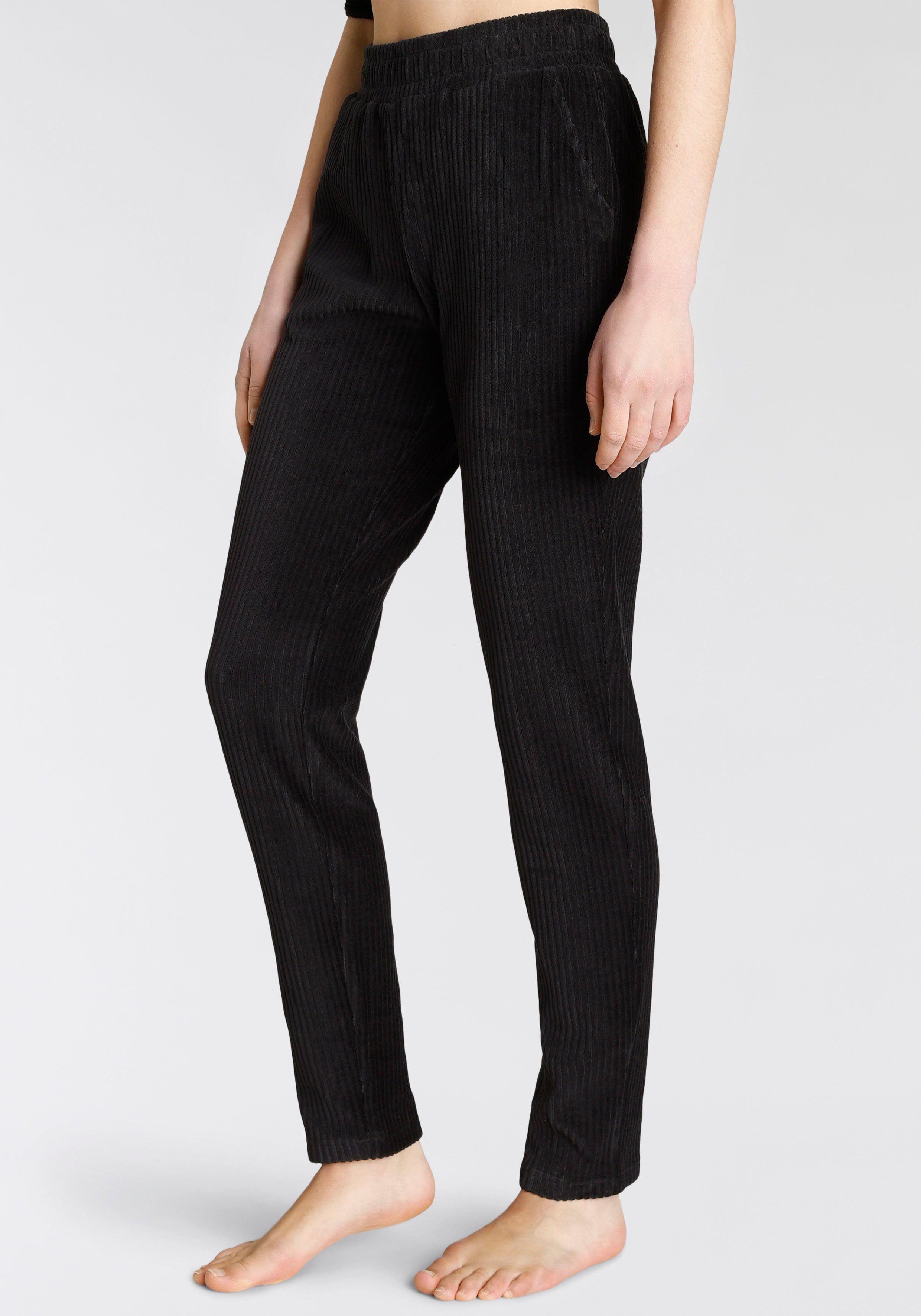 Vivance Cordbroek zonder sluiting -Loungebroek met comfortabele boorden en brede cord structuur