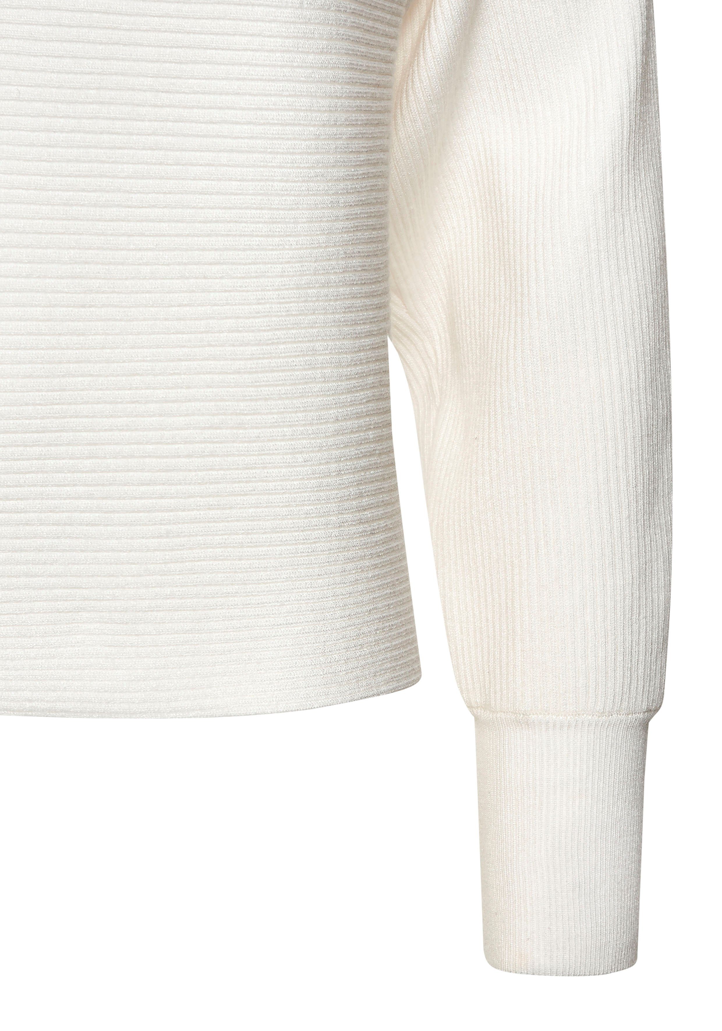 Vivance Gebreide trui met u-boot halslijn, vleermuismouwen, strepenlook, oversized