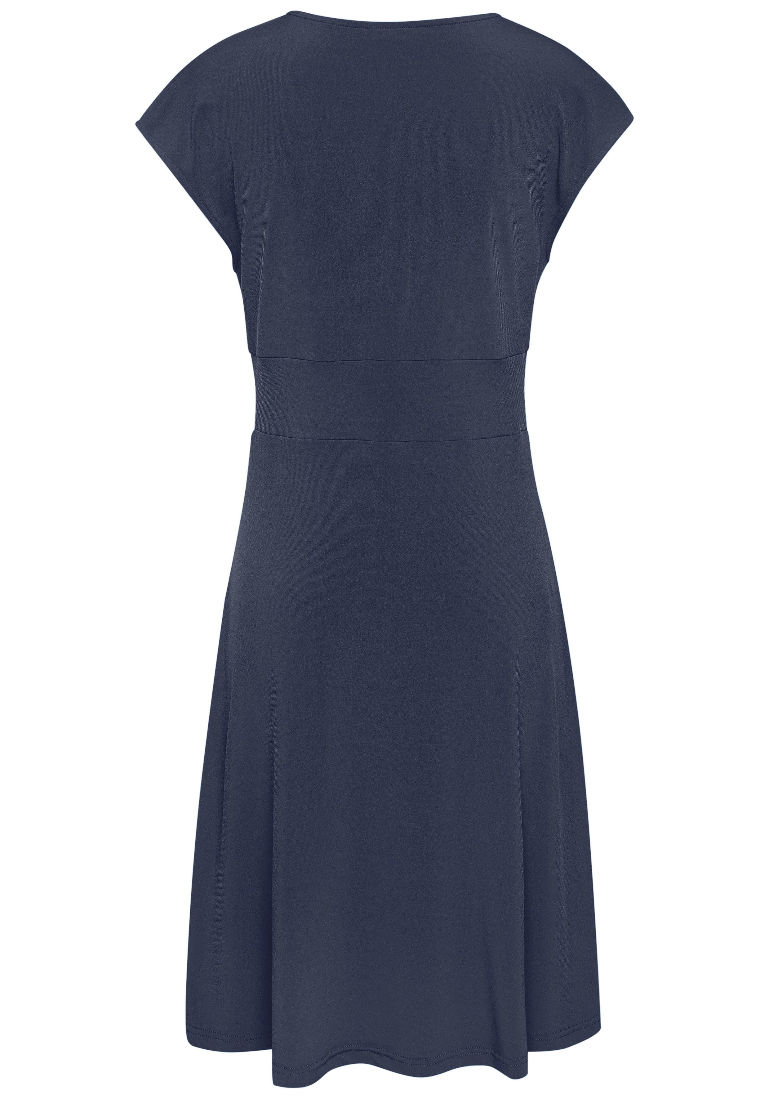Lascana Midi-jurk van kreukvrije stof, elegant zomerjurk van jersey, strandjurk