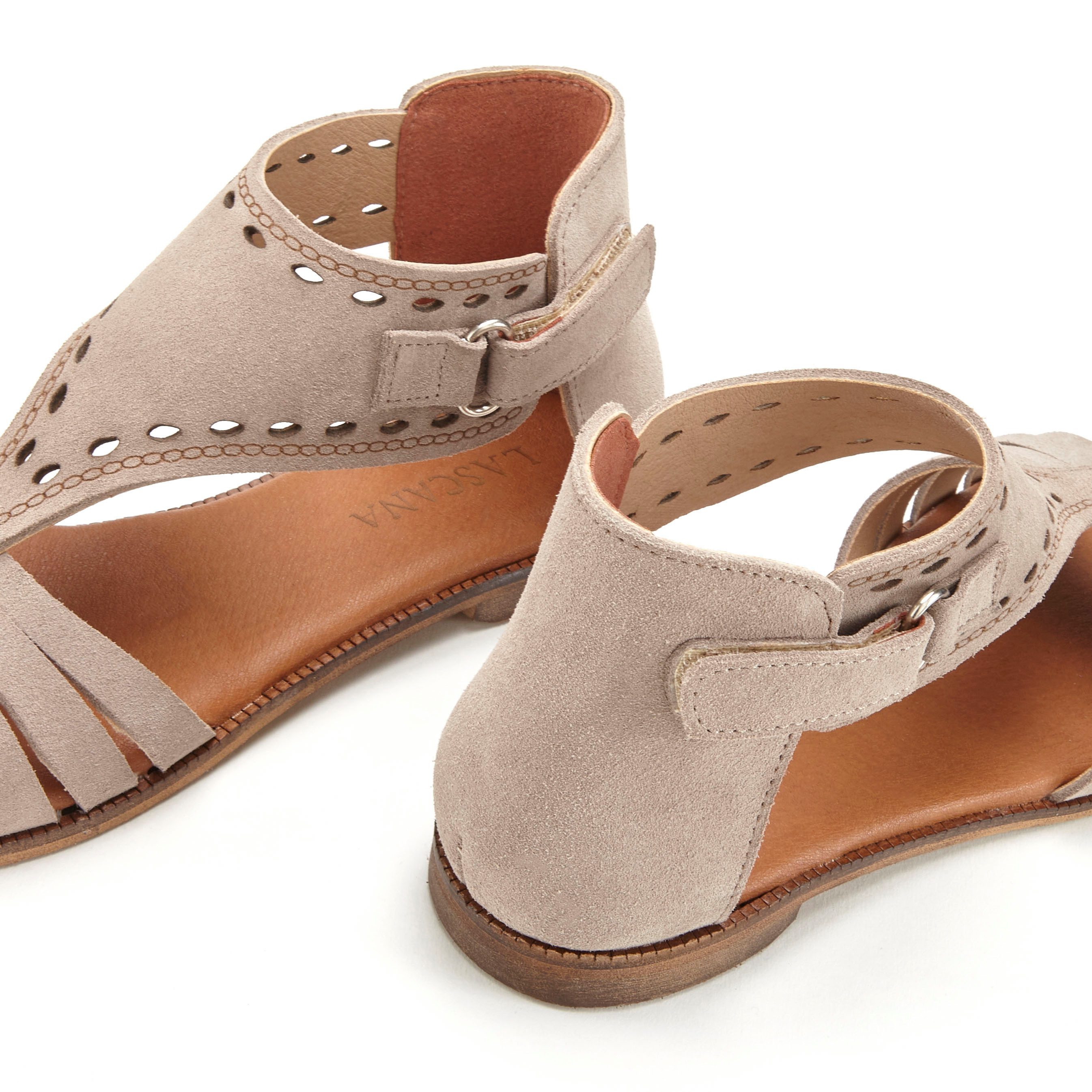 Lascana Sandalen Zomerschoen Sandalette, zomerschoen van hoogwaardig leer met kleine uitsparingen