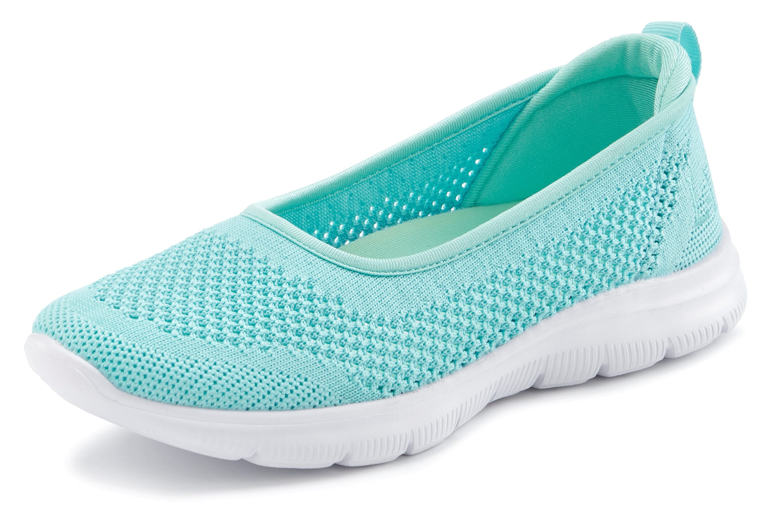 Lascana Sneaker-ballerina’s ultralichte slipper, slip-on sneaker, vrijetijdsschoen vegan