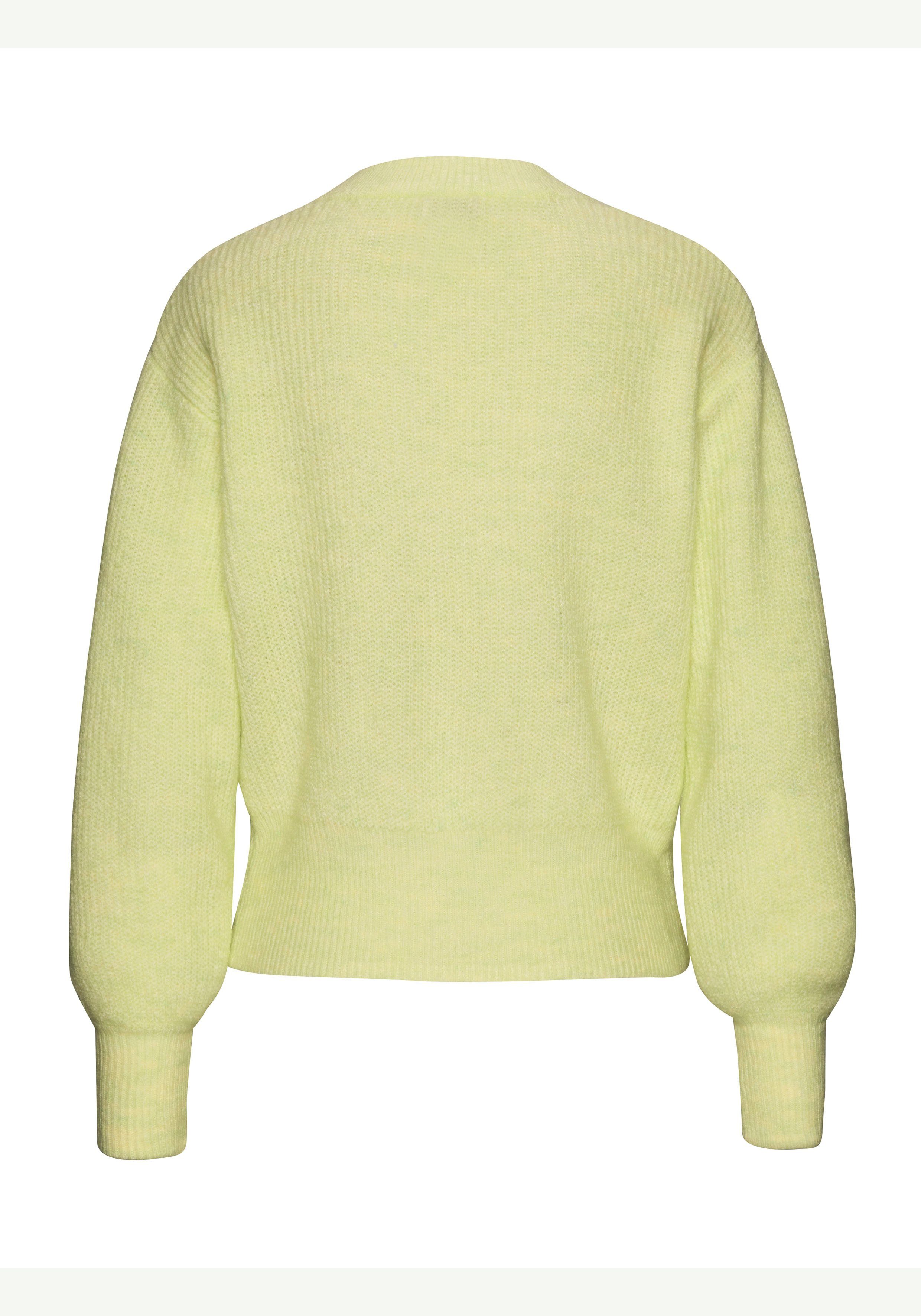 Lascana Gebreide trui in melange-look, losse damespullover, basic