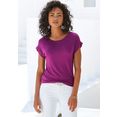 vivance t-shirt met elastische zoomrand paars