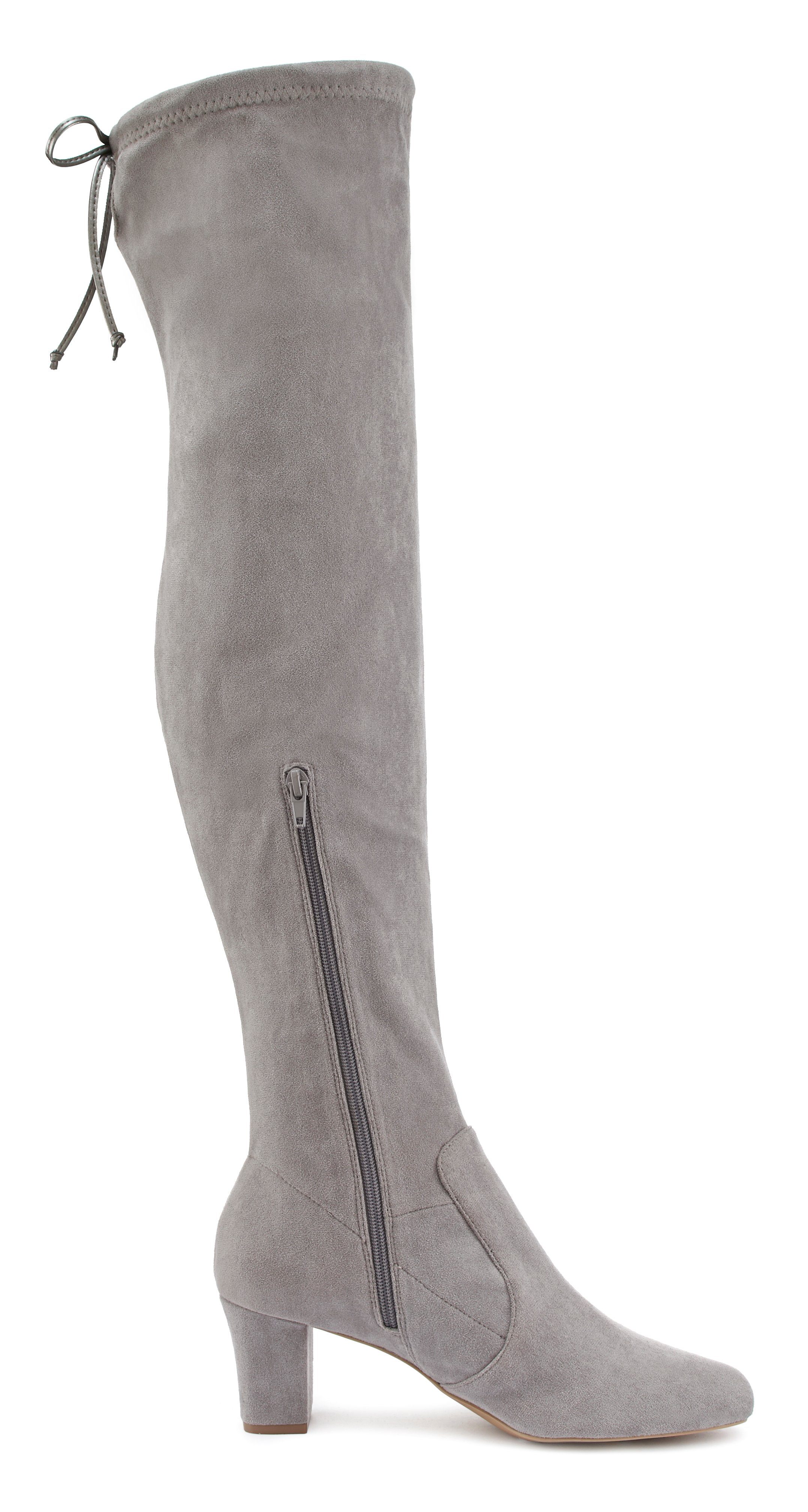 Lascana Overknee-laarzen Slouchy boots, lange schacht laarzen, instap laars, zacht stretchmateriaal