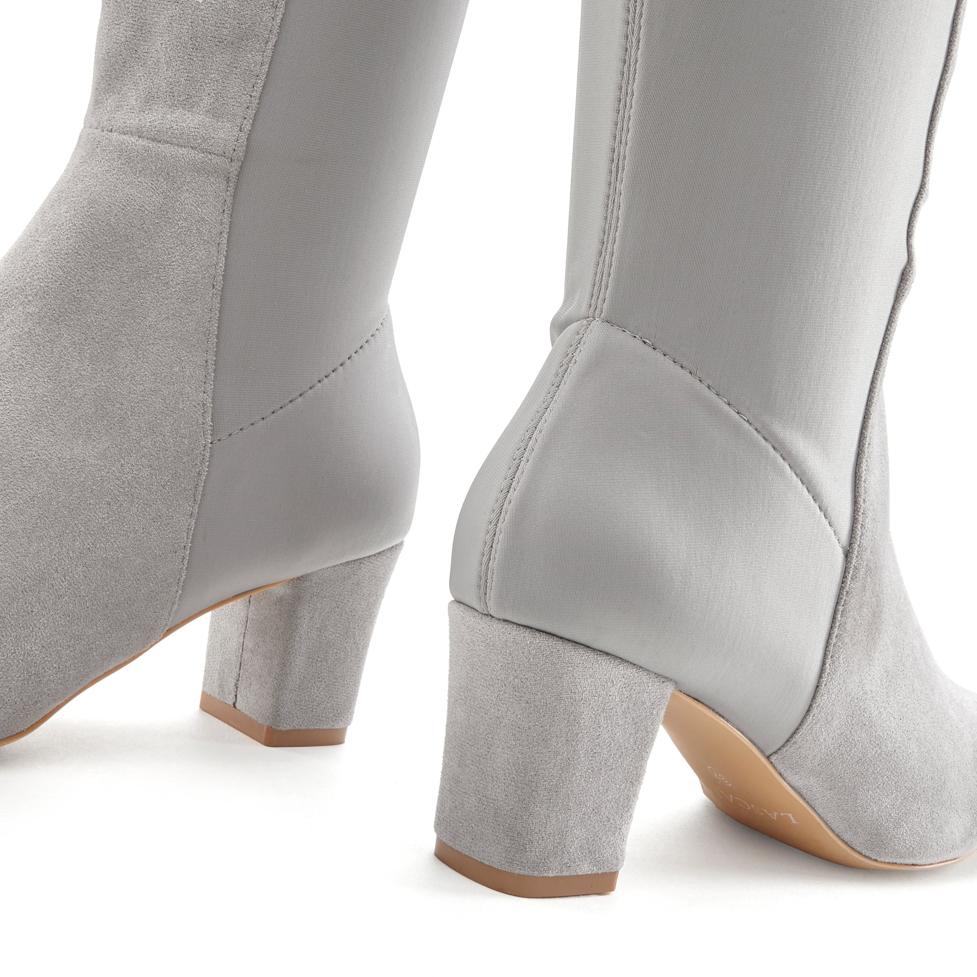 Lascana Laarzen met stretch-inzet en lange schacht, enkellaars, lange laars vegan