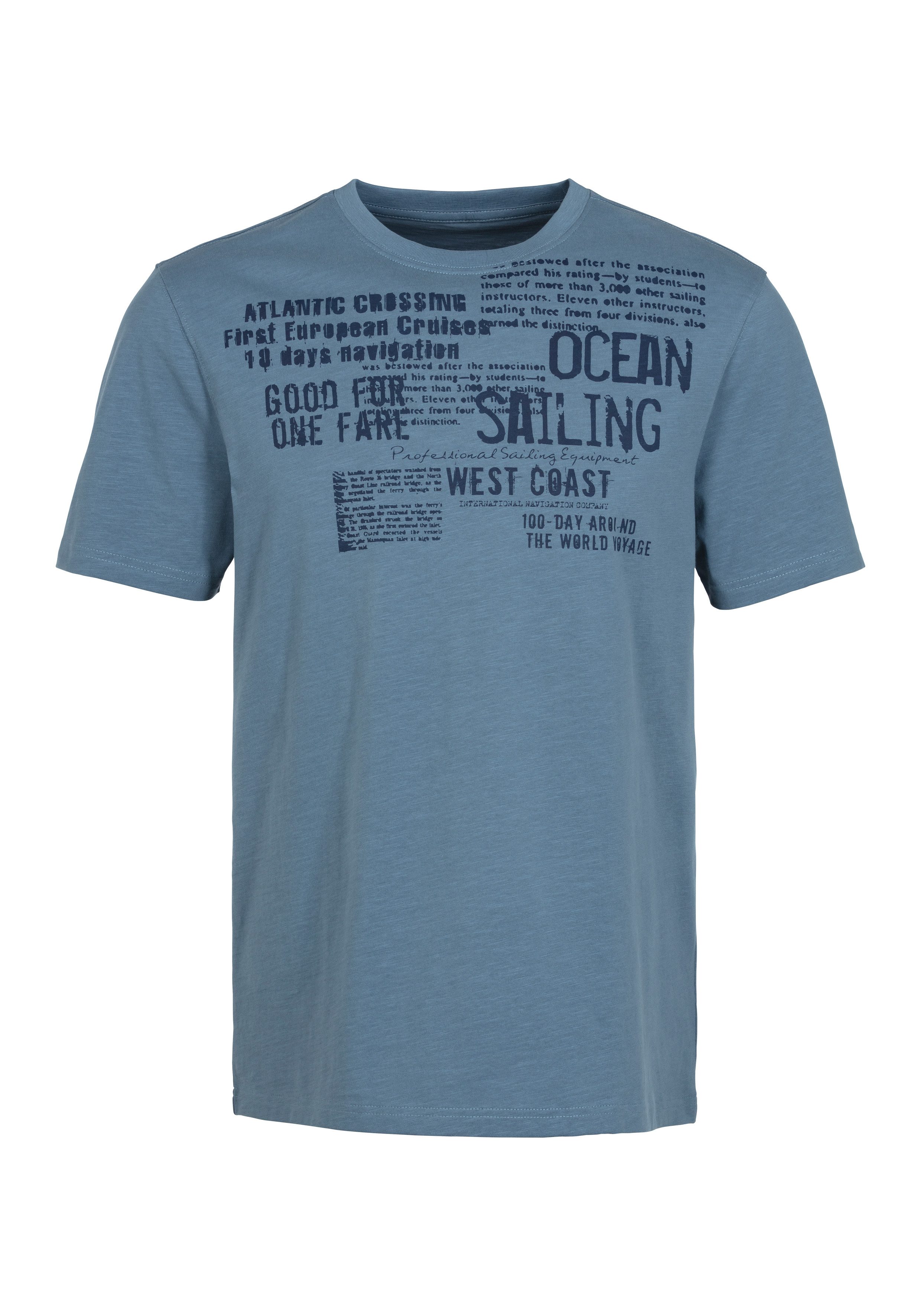 John Devin T-shirt Met print Regular-fit, van slub-kwaliteit, met print