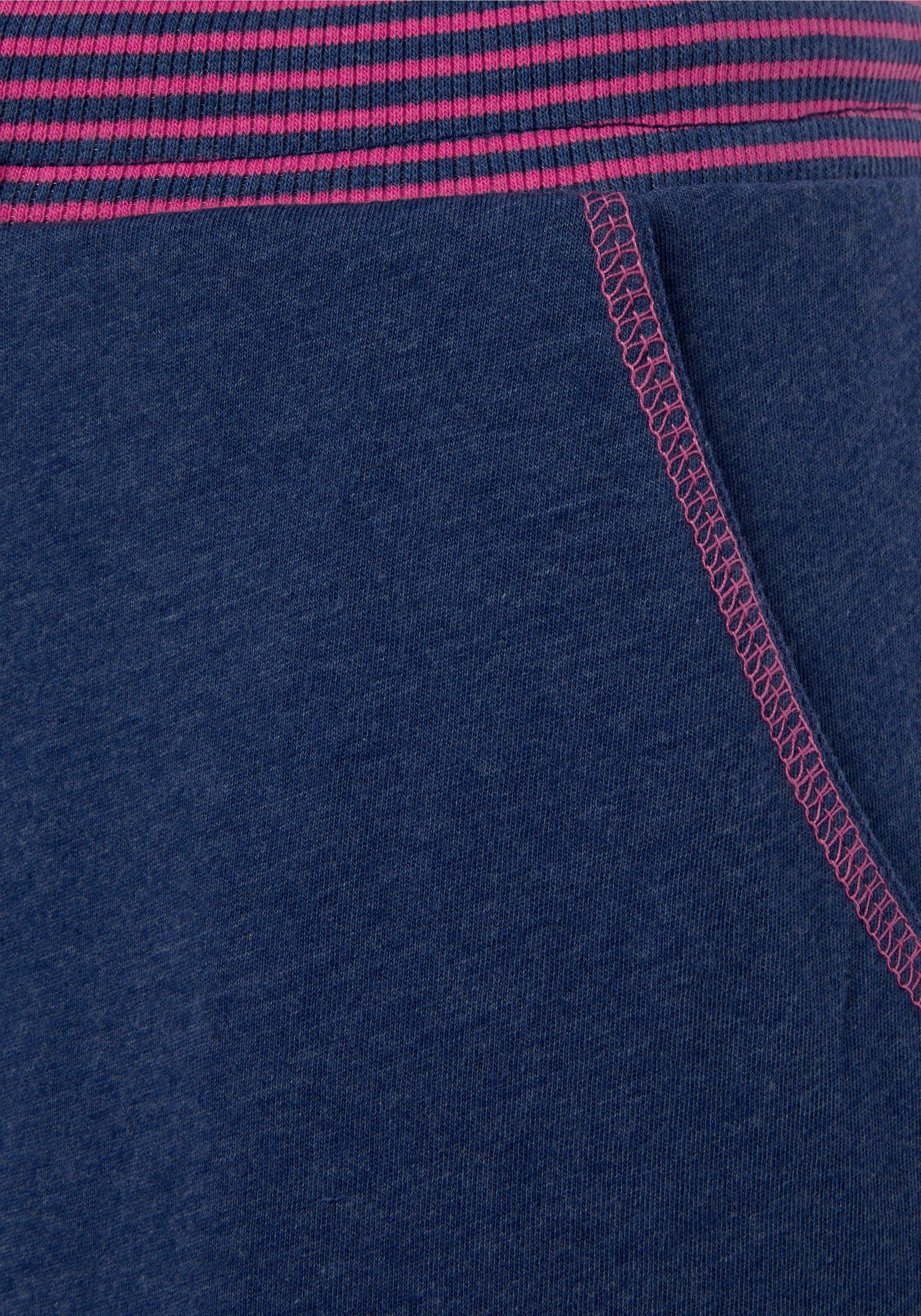Vivance Dreams Pyjama met decoratieve flatlock-naden in neonkleuren (2-delig)