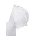 lascana shirt met korte mouwen van geribd materiaal wit