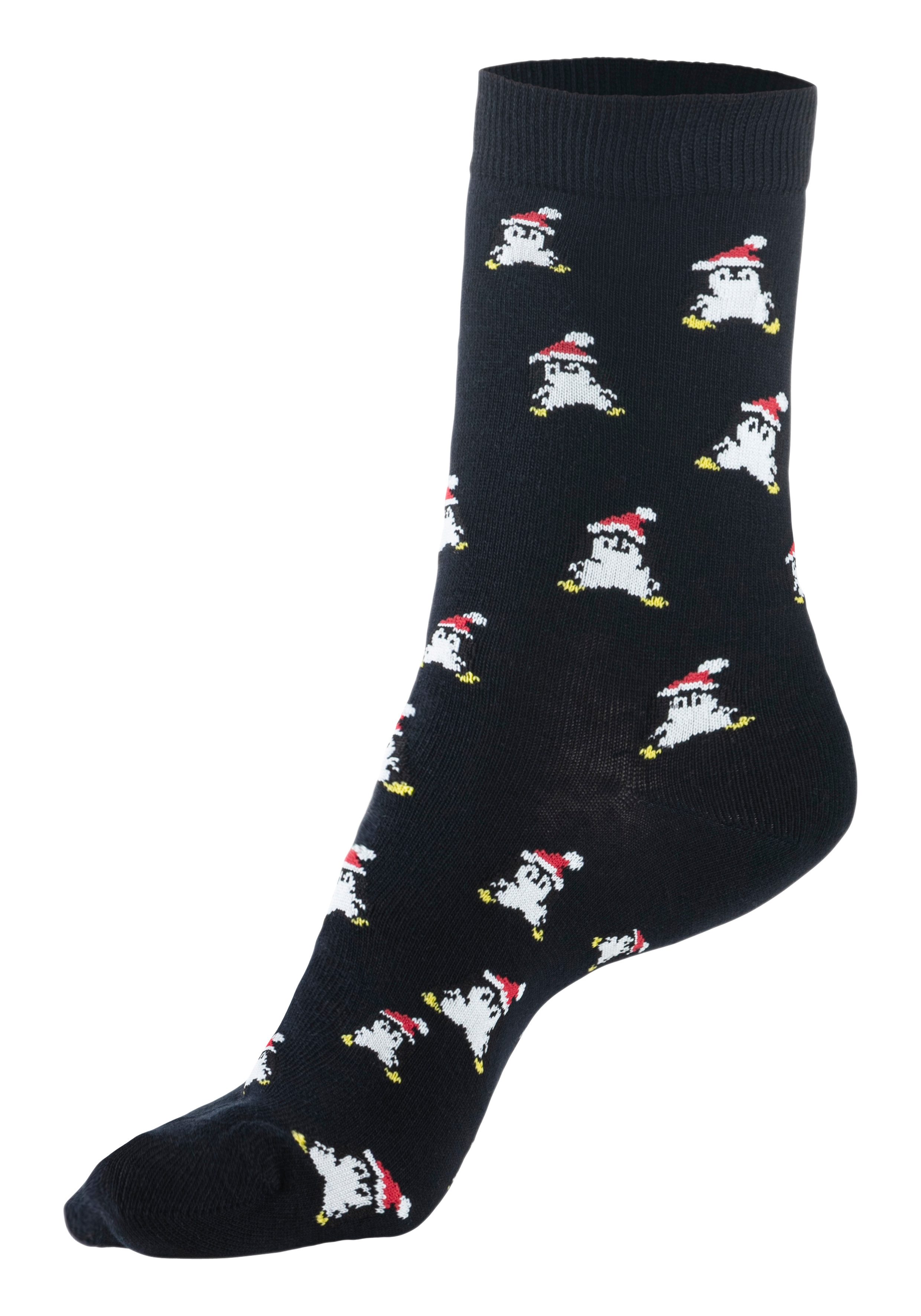 H.I.S Basic sokken Kerstsokken Kerstmis, met kerstmotieven (set, 3 paar)