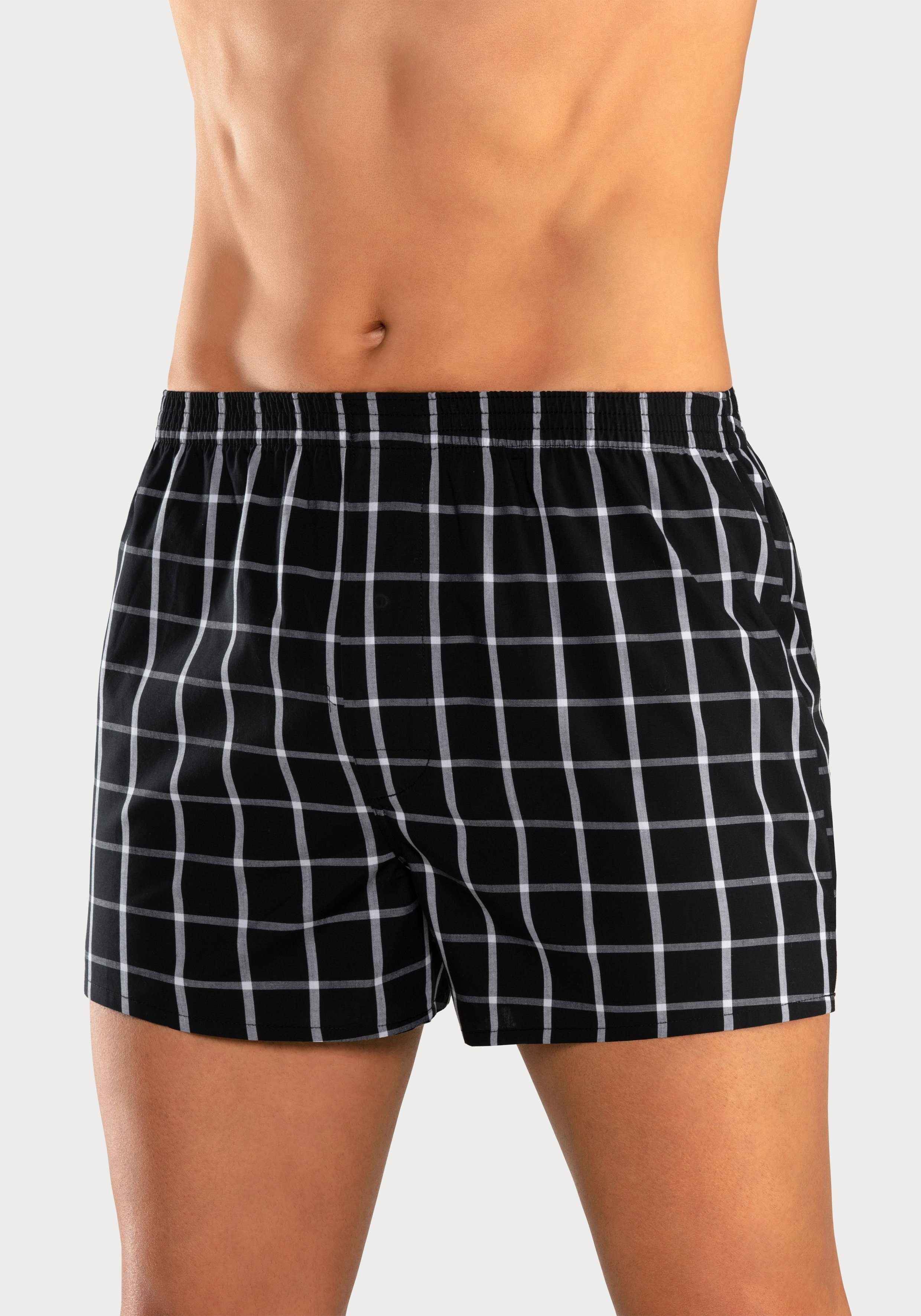 AUTHENTIC LE JOGGER Geweven boxershort vier verschillende dessins (set, 4 stuks)
