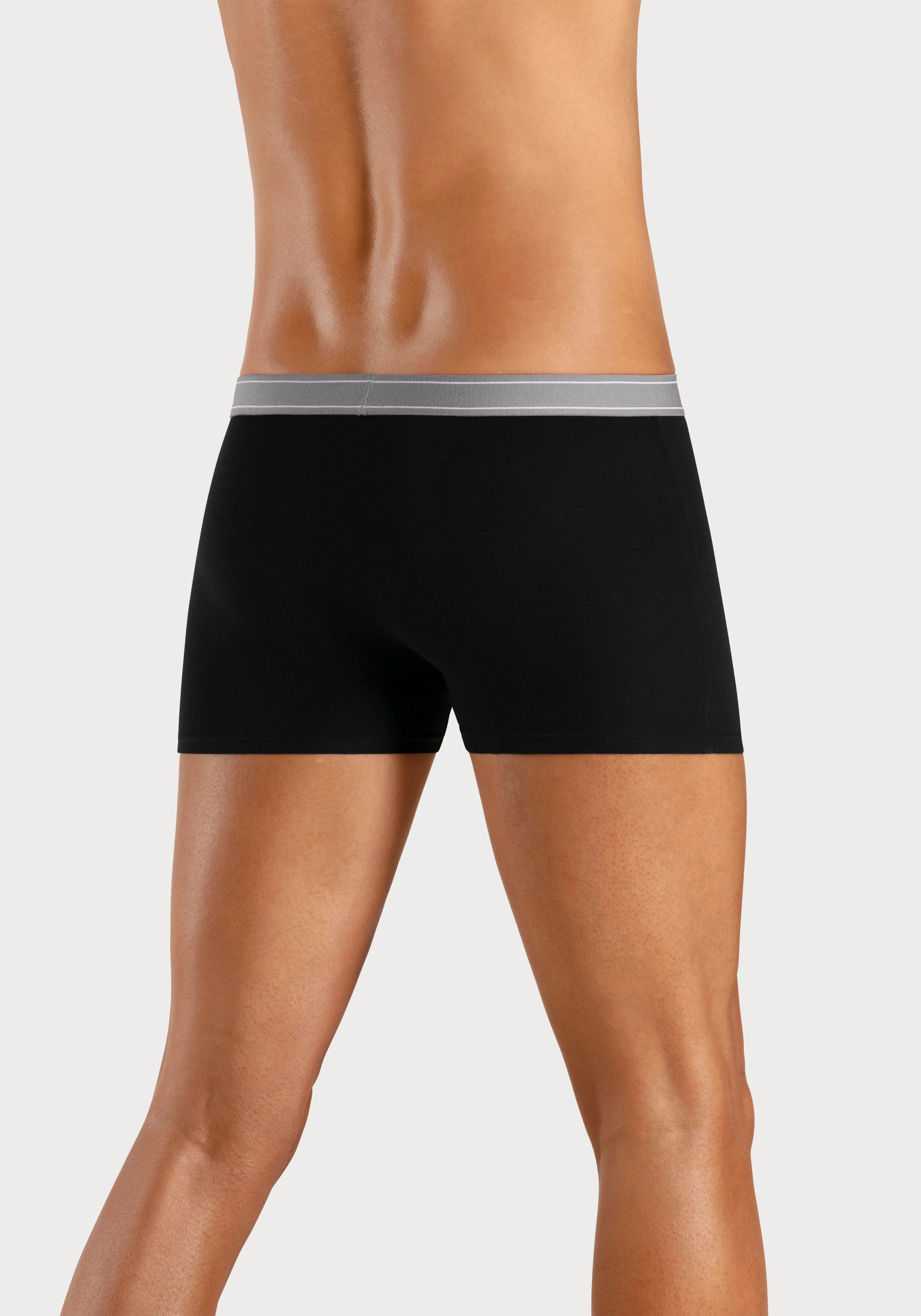 H.I.S Boxershort voor heren met strepen en logo op de band (set, 5 stuks)
