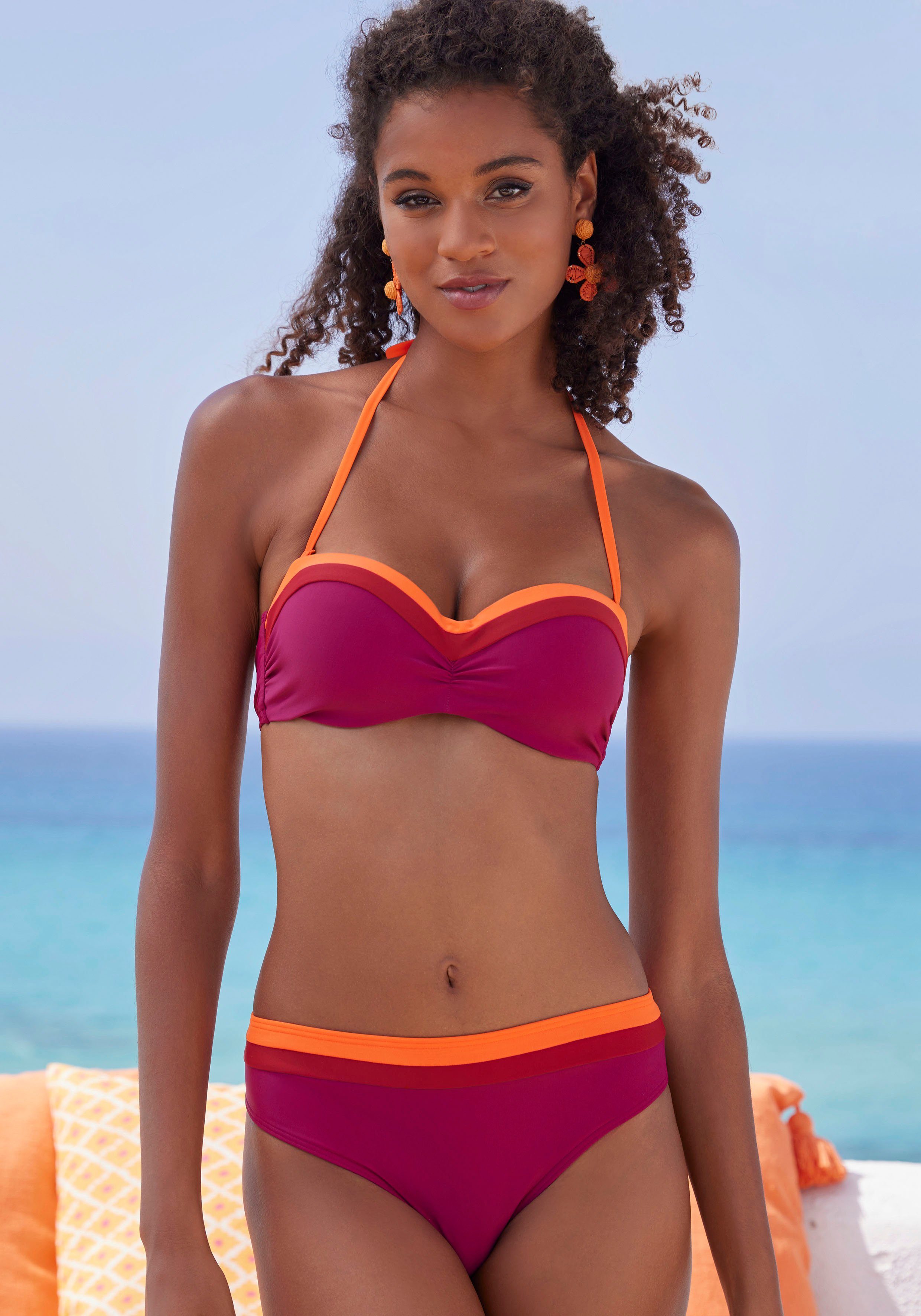 s.Oliver RED LABEL Beachwear Bikinibroekje Yella met contrastkleurige details