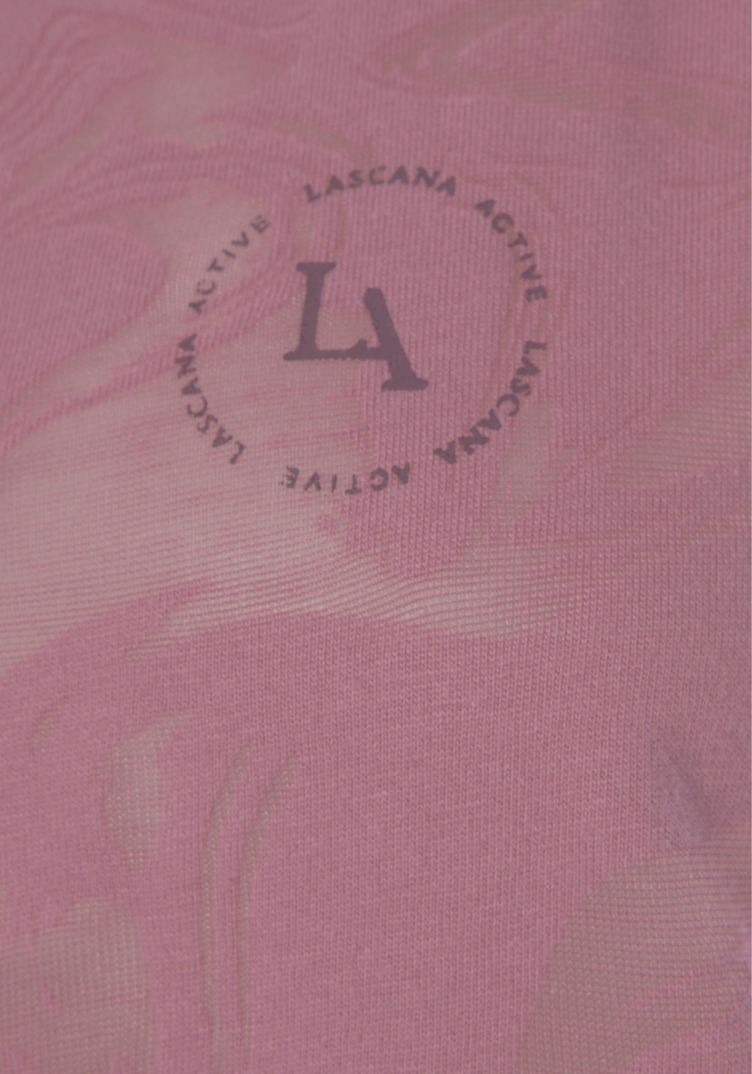 active by Lascana Functioneel shirt -Sportshirt Sportshirt met ronde hals en logoprint