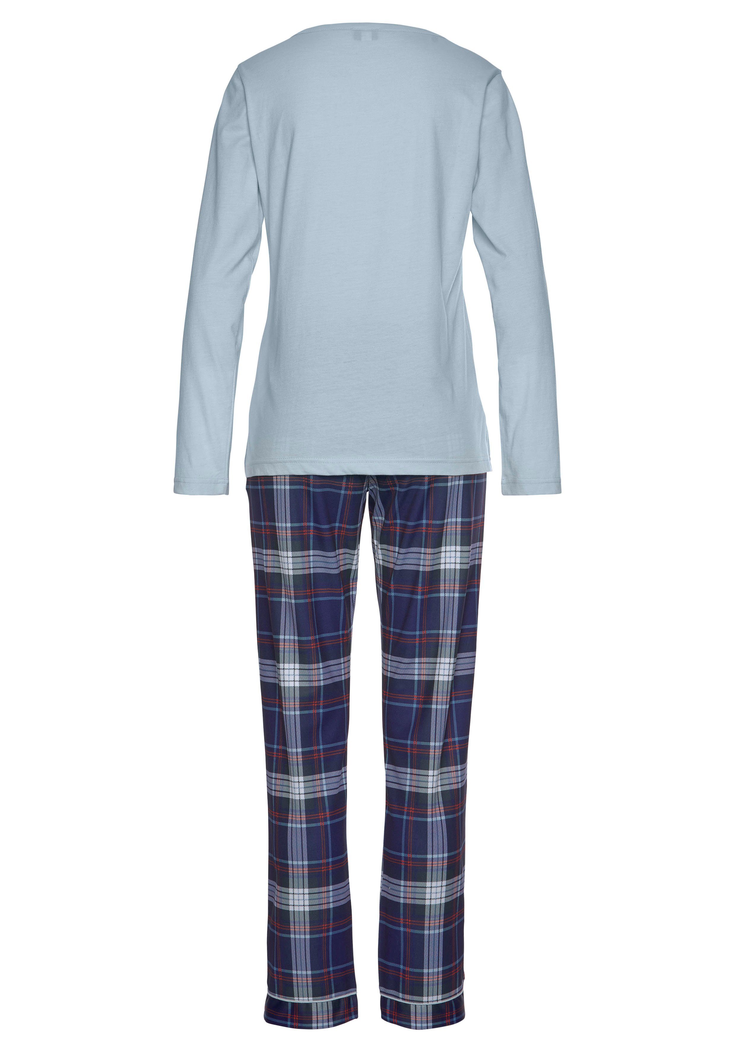 H.I.S Pyjama met geruite pyjamabroek (2-delig, 1 stuk)