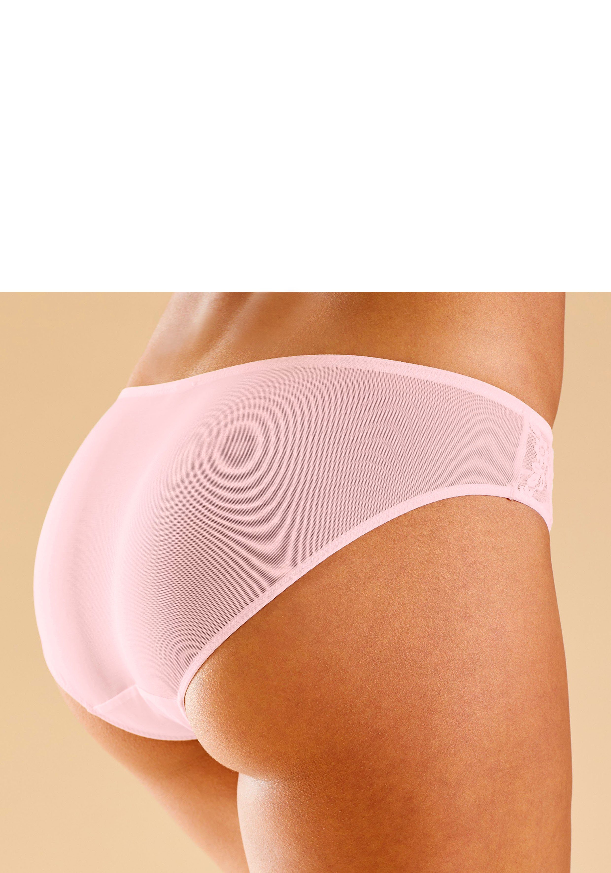 Petite fleur Slip met leuke kanten inzetten (3 stuks)