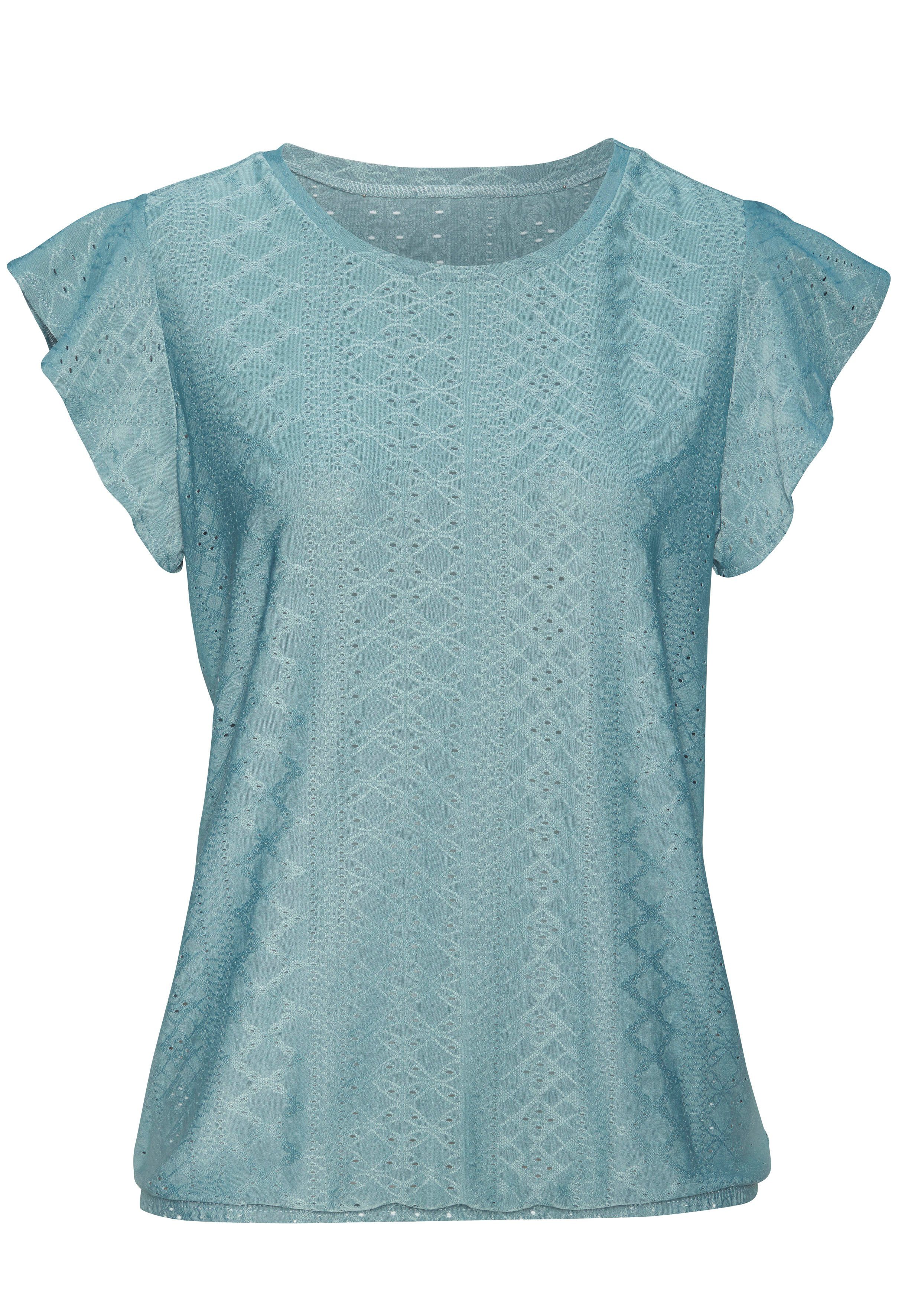 Vivance Shirt met korte mouwen Met broderie anglaise in een gemakkelijk te onderhouden kwaliteit (2-delig, Set van 2)