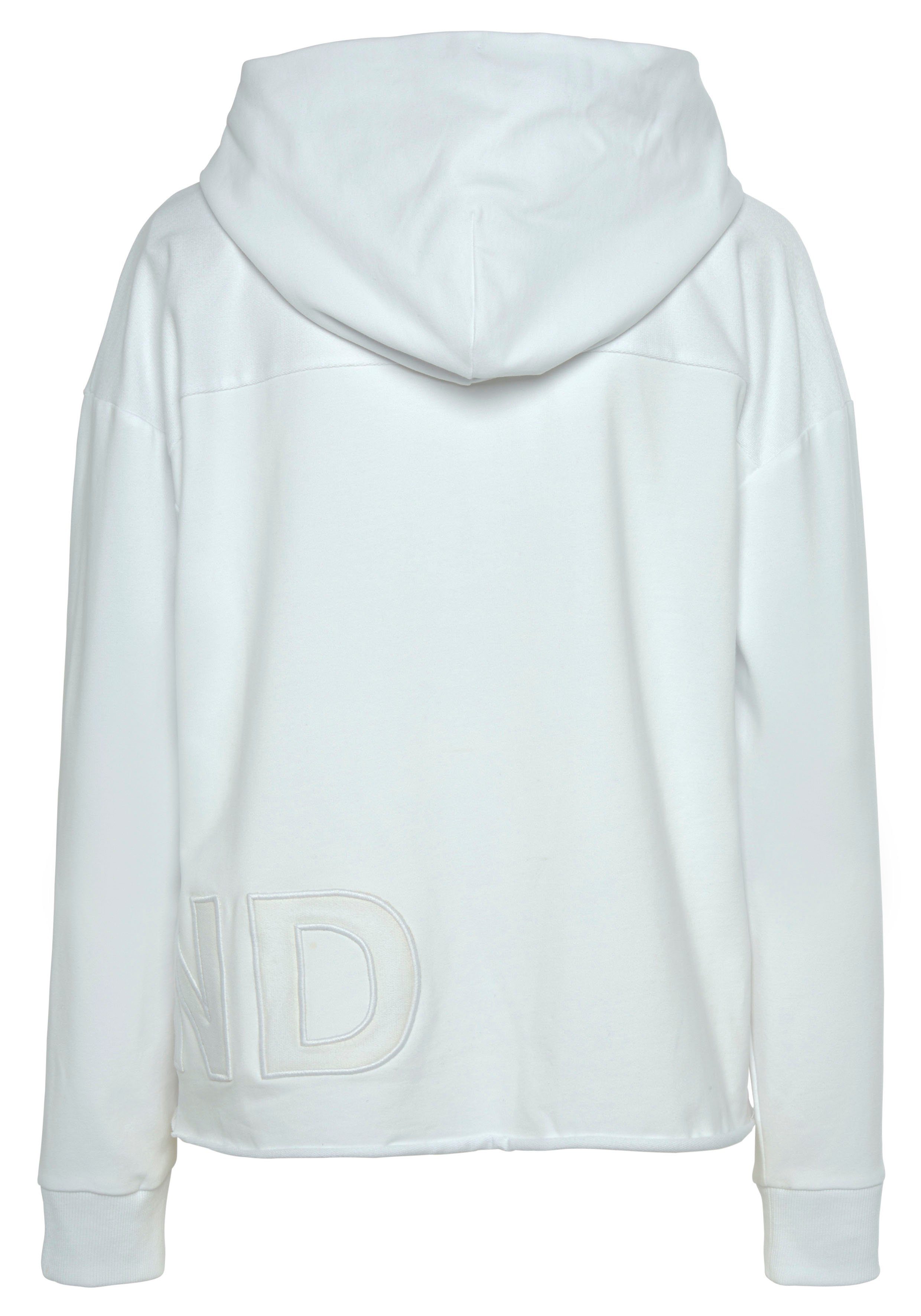 Elbsand Hoodie ELGIN met logo-borduurwerk, losse hoodie van elastische katoen