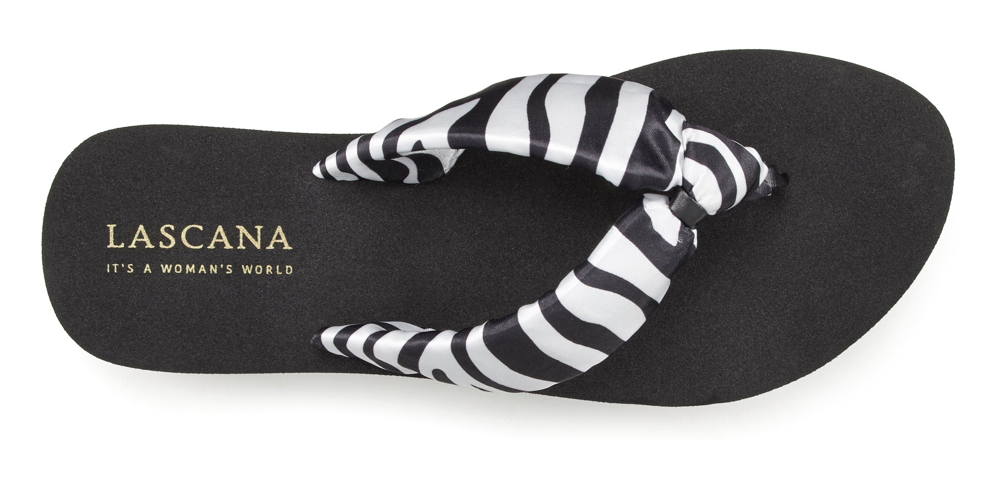 Lascana Badslippers Sandaal, pantoletten, badschoen ultralicht met zacht band VEGAN
