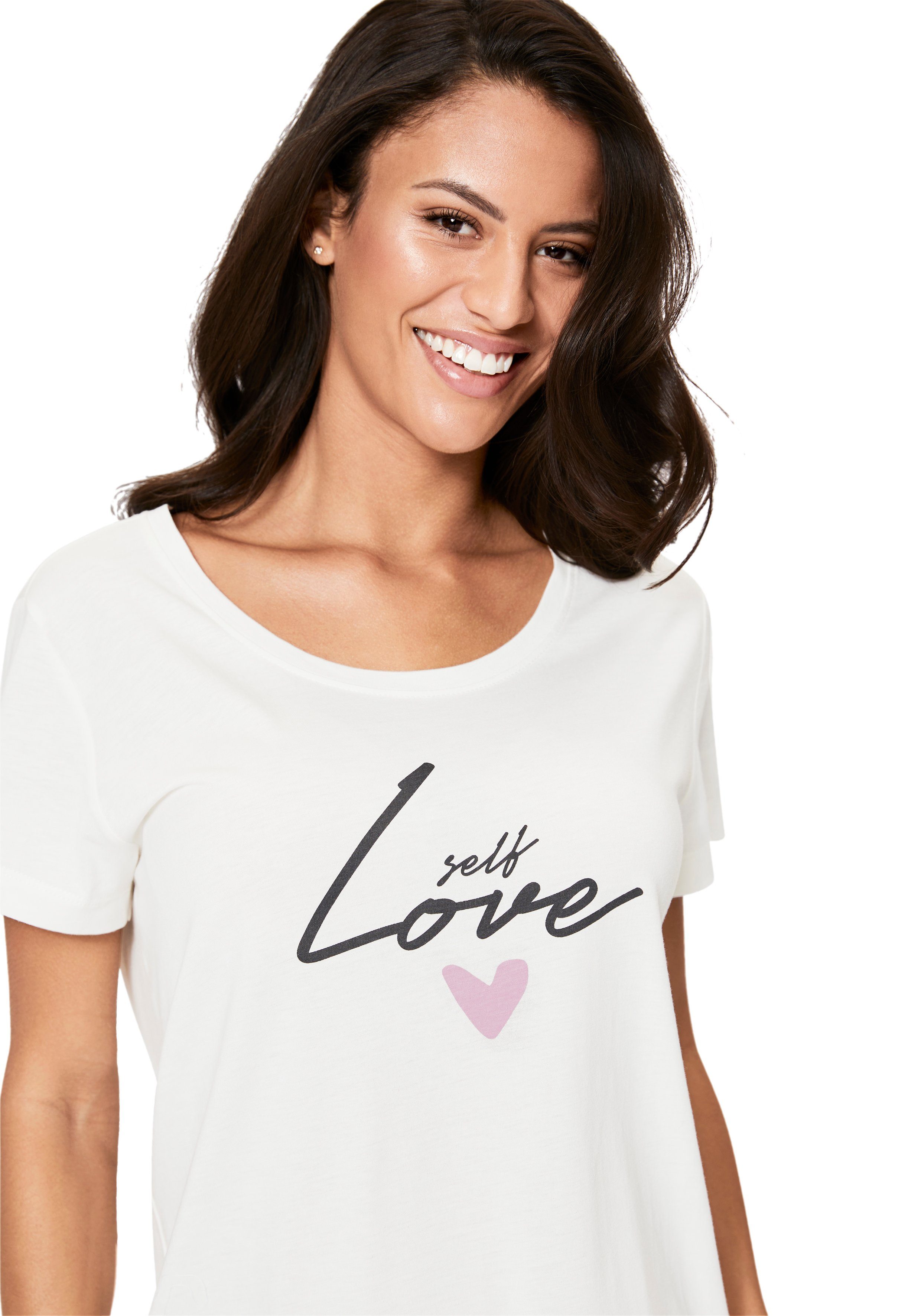 s.Oliver RED LABEL Beachwear Nachthemd met hartmotieven