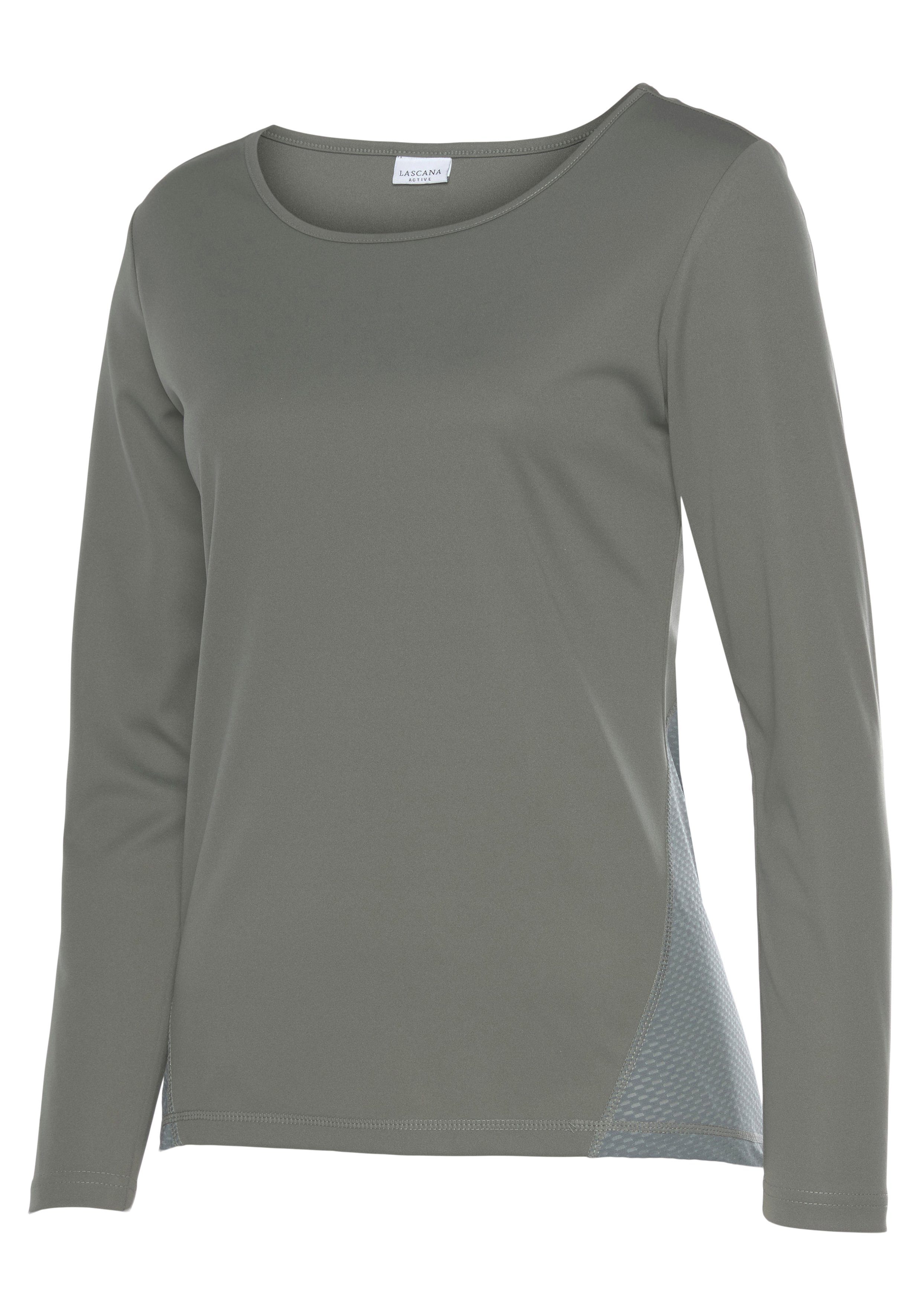 active by Lascana Functioneel shirt met mesh-inzet