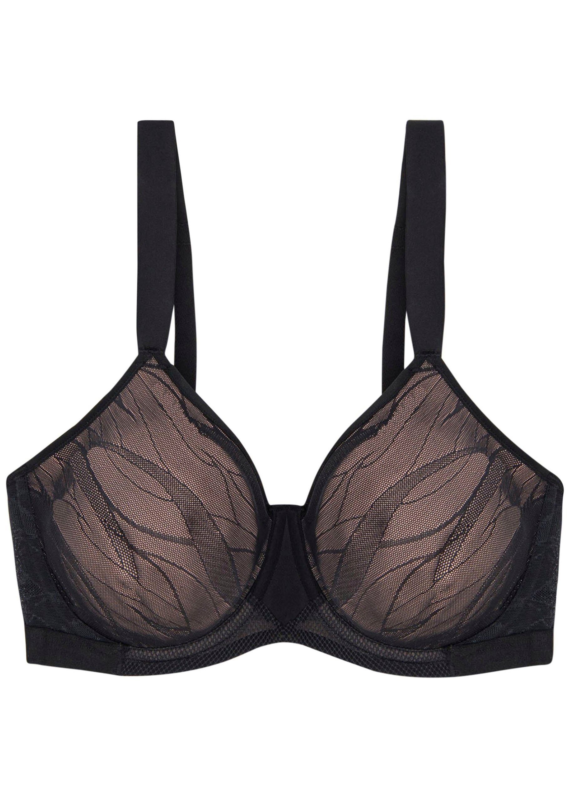 Triumph Minimizer-bh Airy Sensation W01 maakt de borst optisch kleiner met een cupmaat minimizer bh's maat 80 C zwart