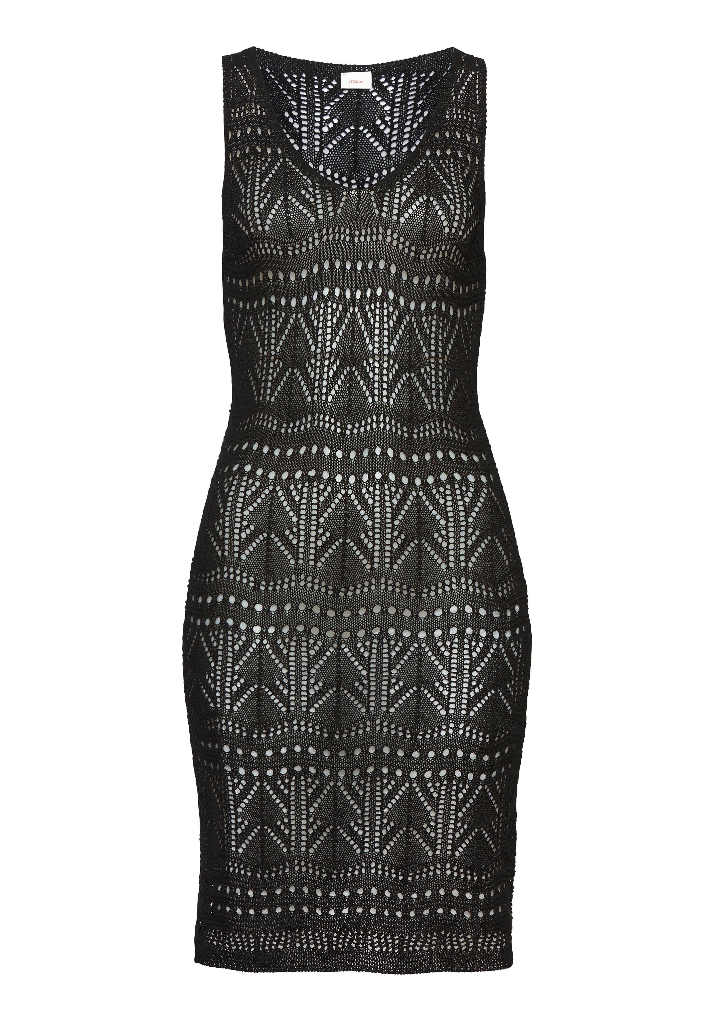 s.Oliver RED LABEL Beachwear Gebreide jurk met ajourmotief