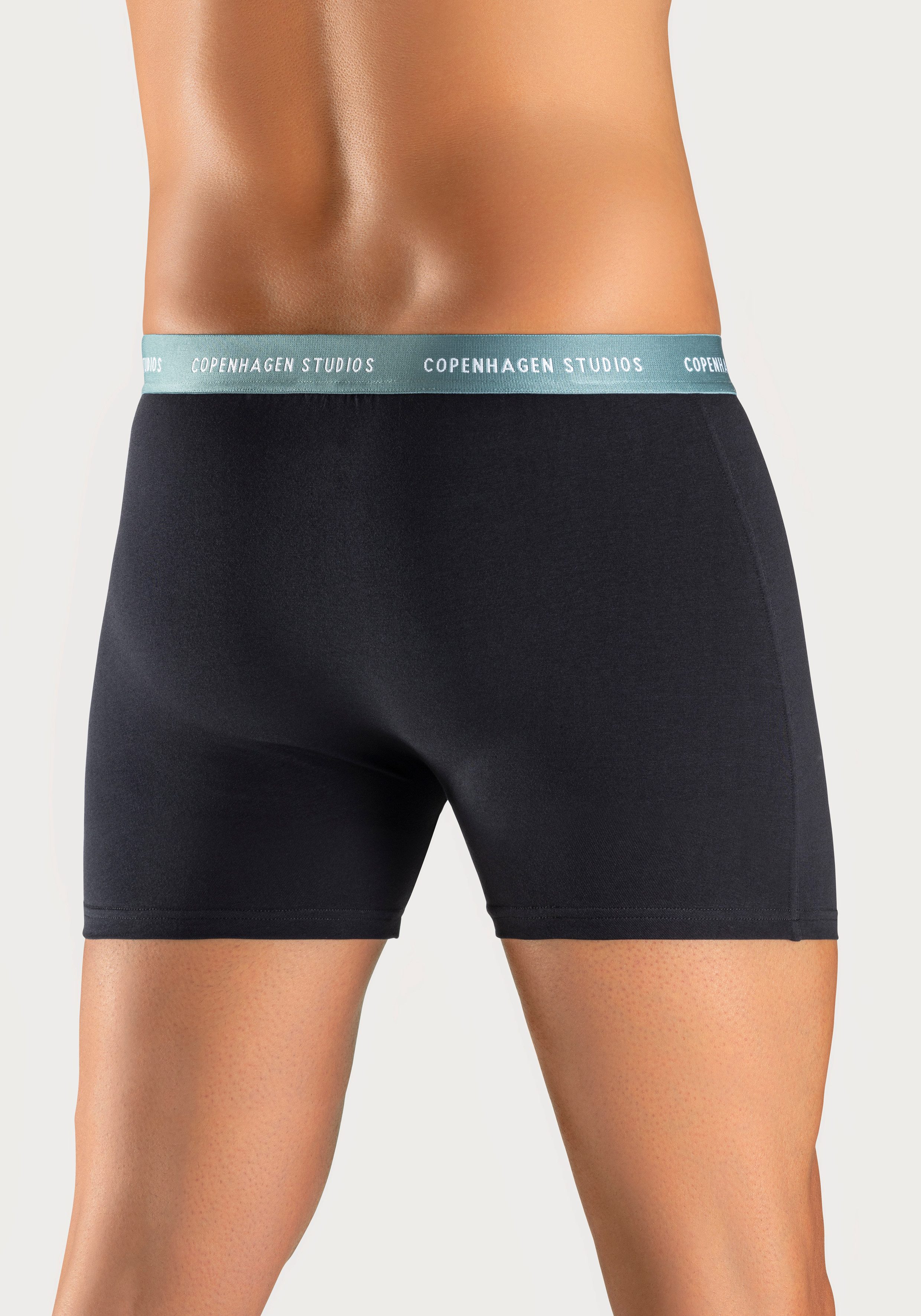 Copenhagen Studios Lange boxershort Boxershorts voor heren met langere pijpen en logo-tailleband (set, 3 stuks)
