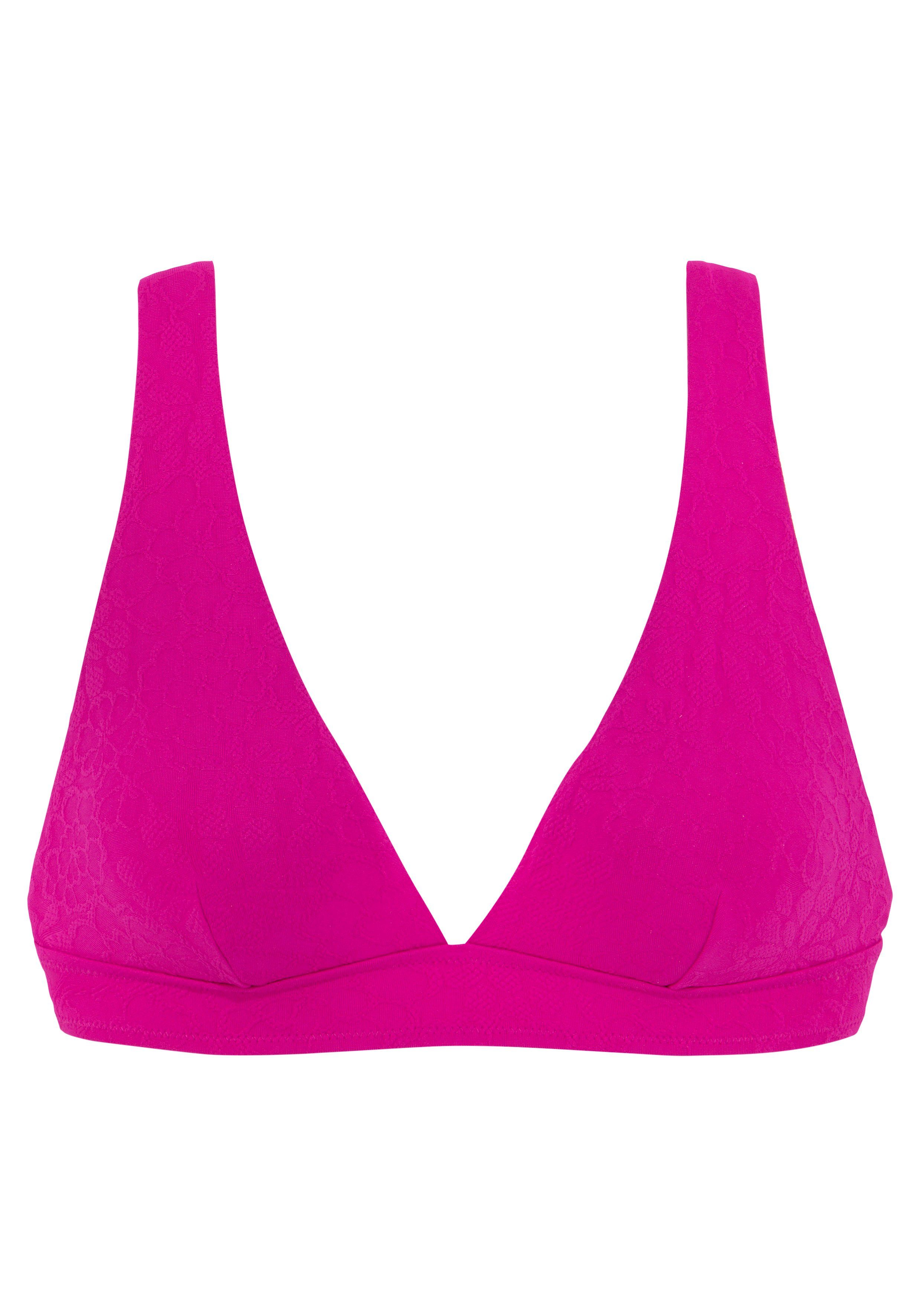 Buffalo Triangel-bikinitop Bubble met bloemige structuur
