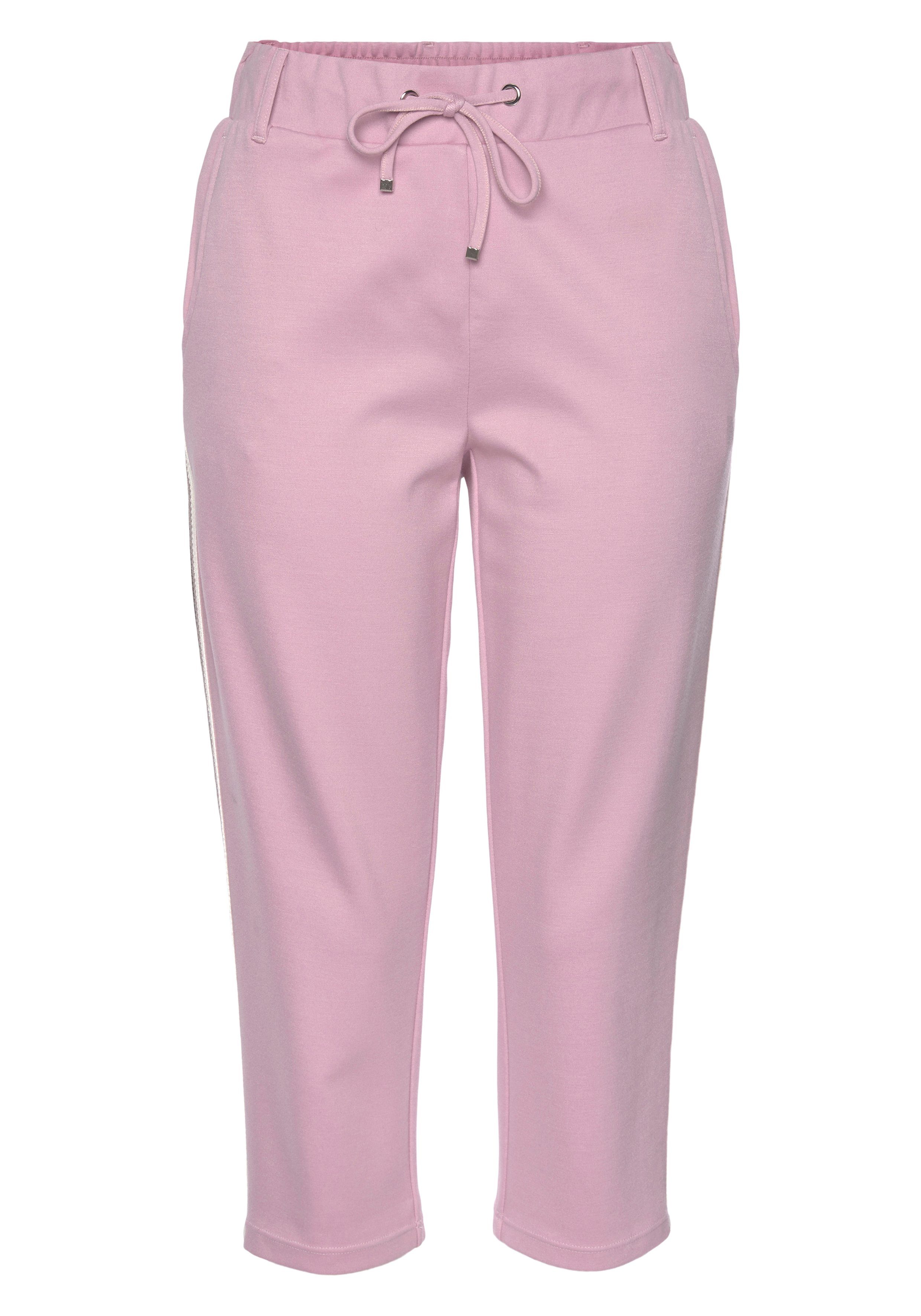 Lascana Capribroek met zijstrepen, loungewear