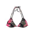 lascana triangel-bikinitop elsa met bloemenprint zwart