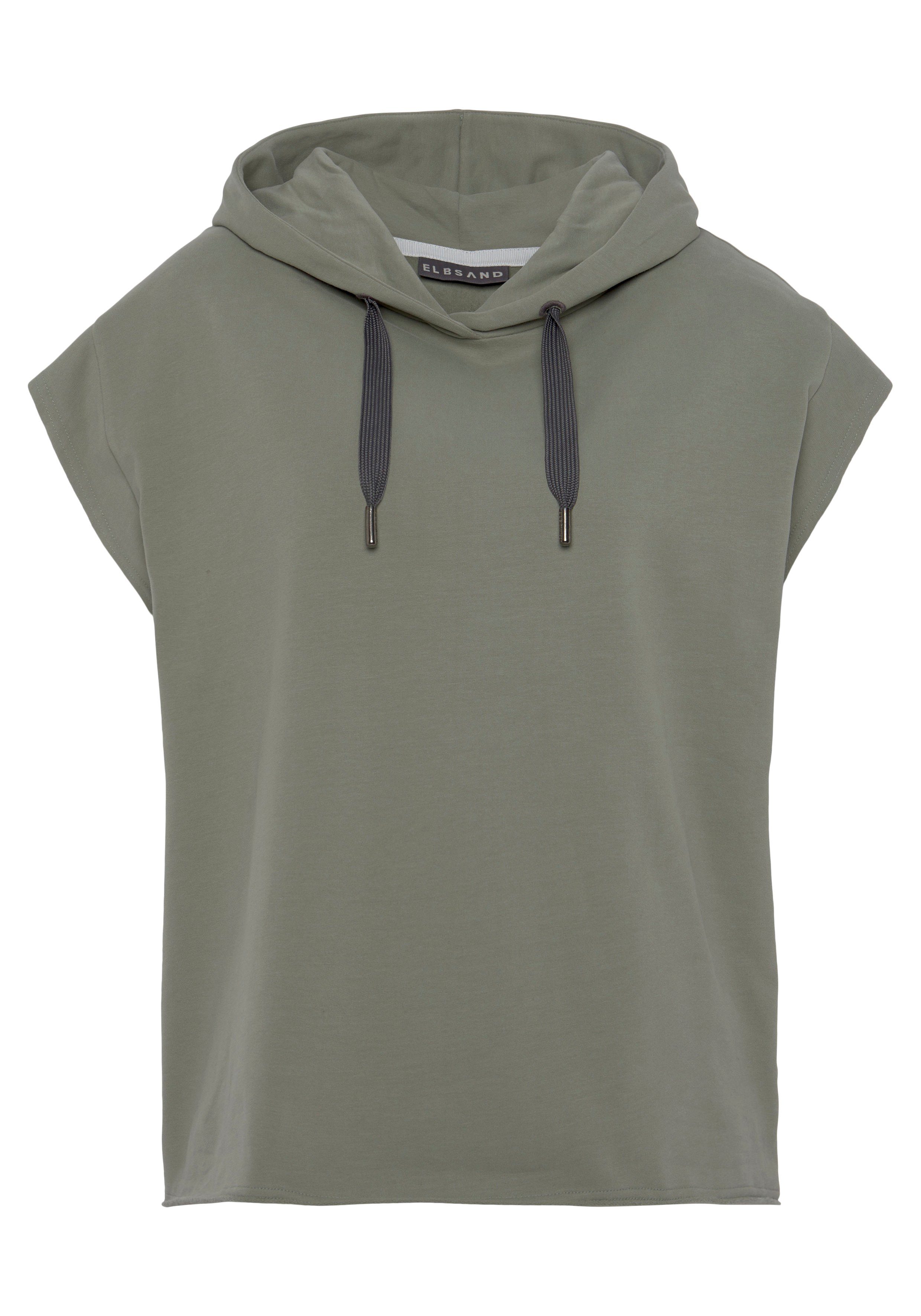 Elbsand Hoodie Catia kortarm hoodie met logo-opdruk achter