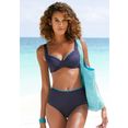lascana bikinitop met beugels camilla met contrastkleurig detail blauw