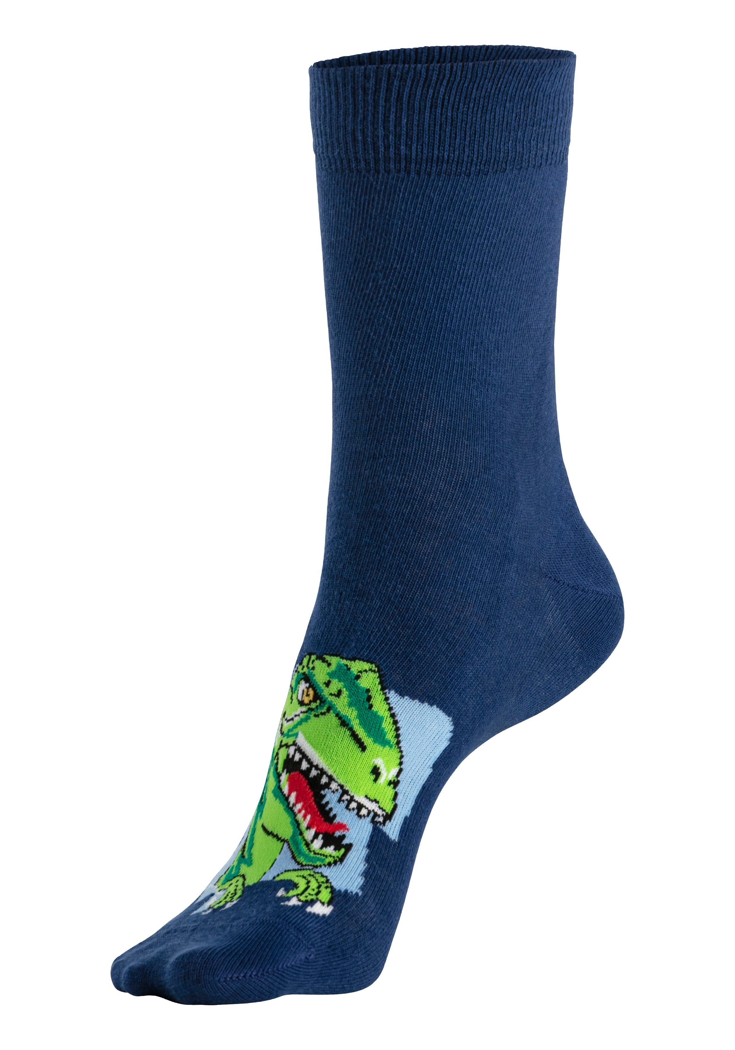 H.I.S Sokken met dinosaurusmotieven (set, 5 paar)