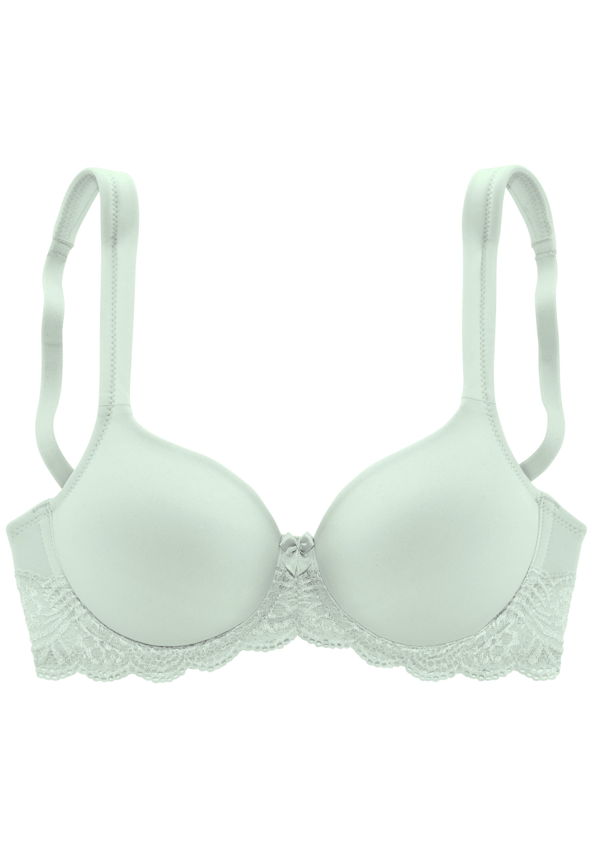 Lascana Bh met steuncups met beugels, naadloze voorgevormde cups, kanten details, lingerie