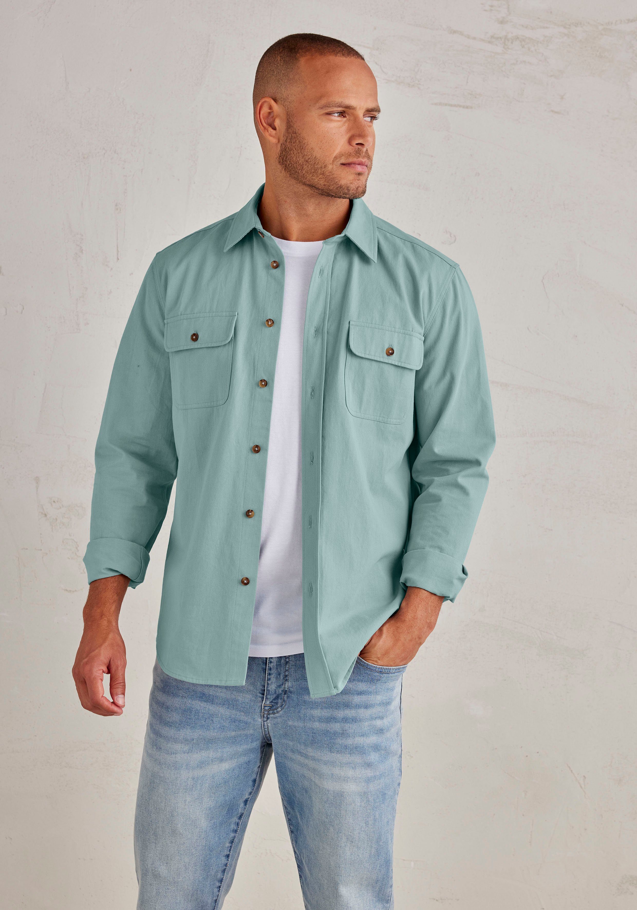 John Devin Overhemd met lange mouwen Coole overshirt