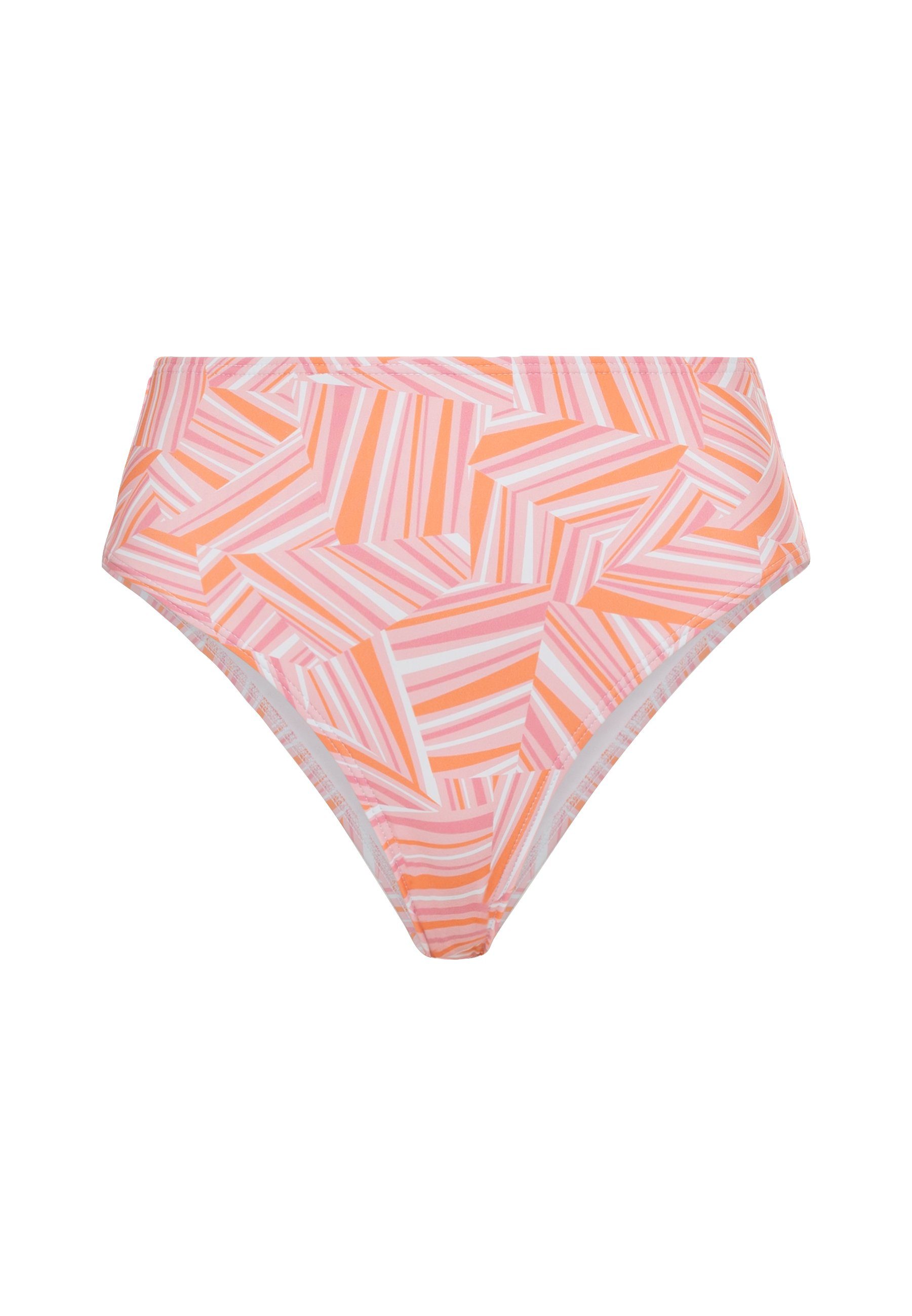 LSCN by LASCANA Highwaist-bikinibroekje Lisa met grafisch patroon bikini broekjes maat 42 roze